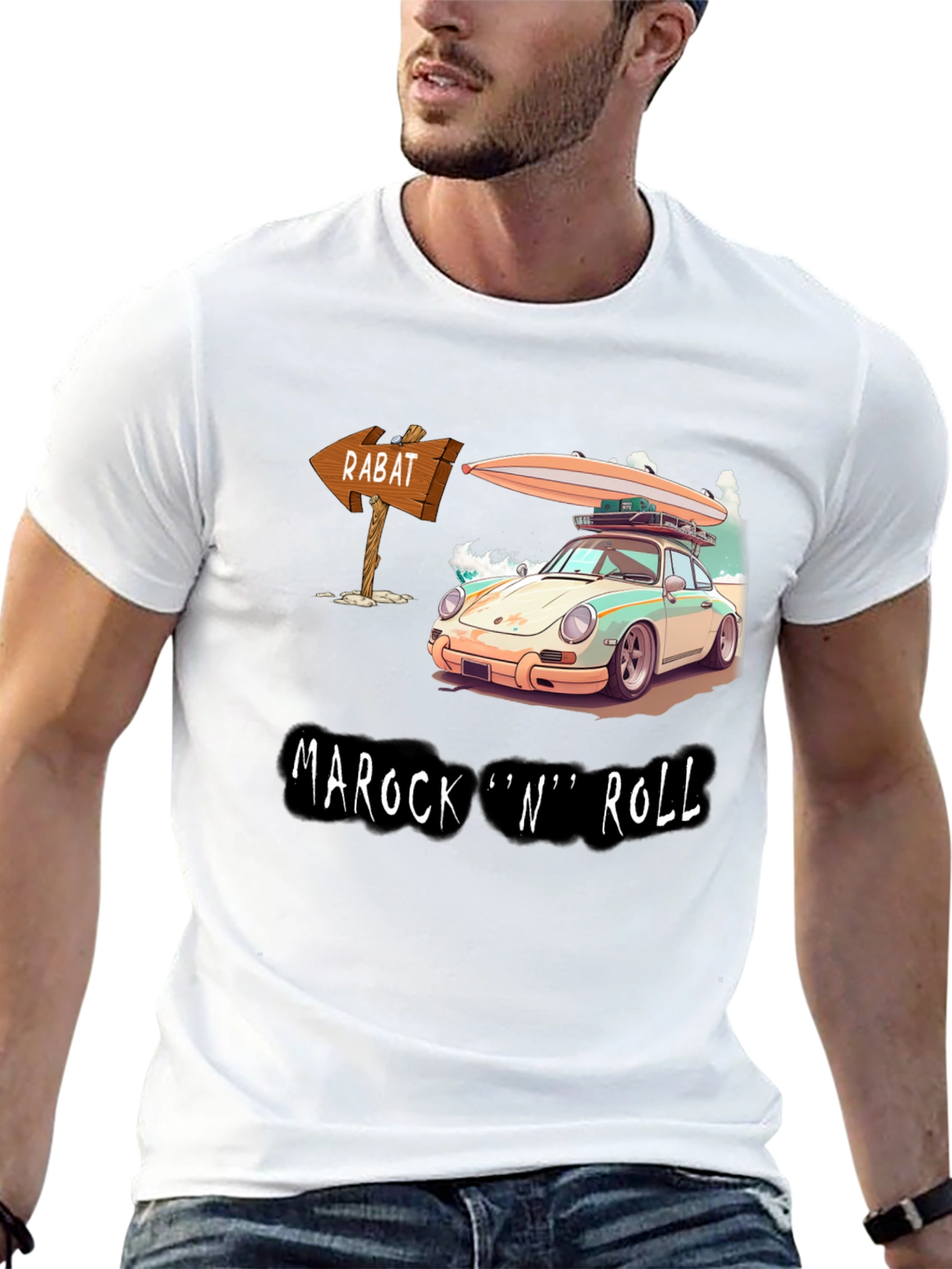 Marock N Roll T-Shirt - Surf Car Design