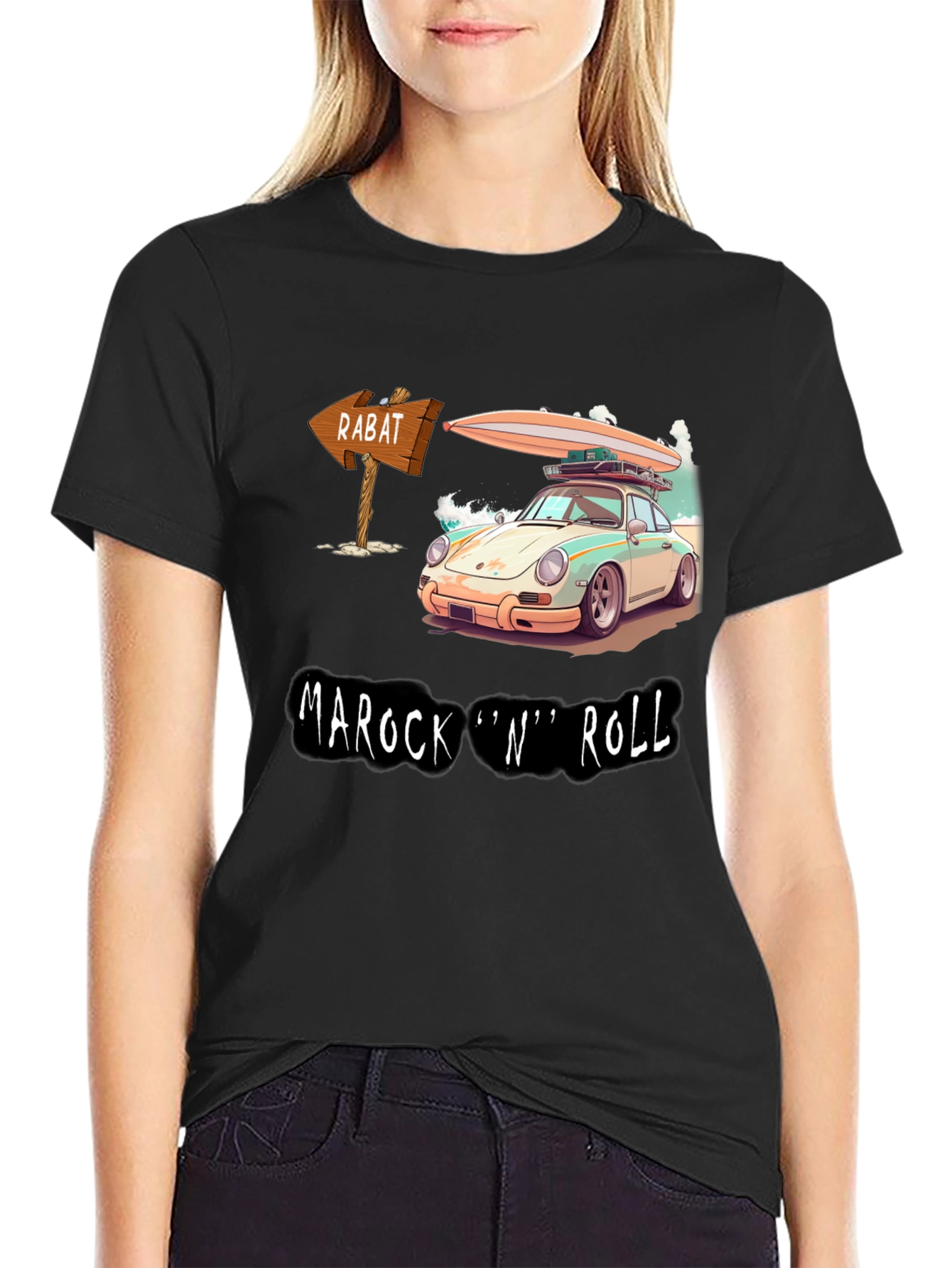 Marock N Roll T-Shirt - Surf Car Design