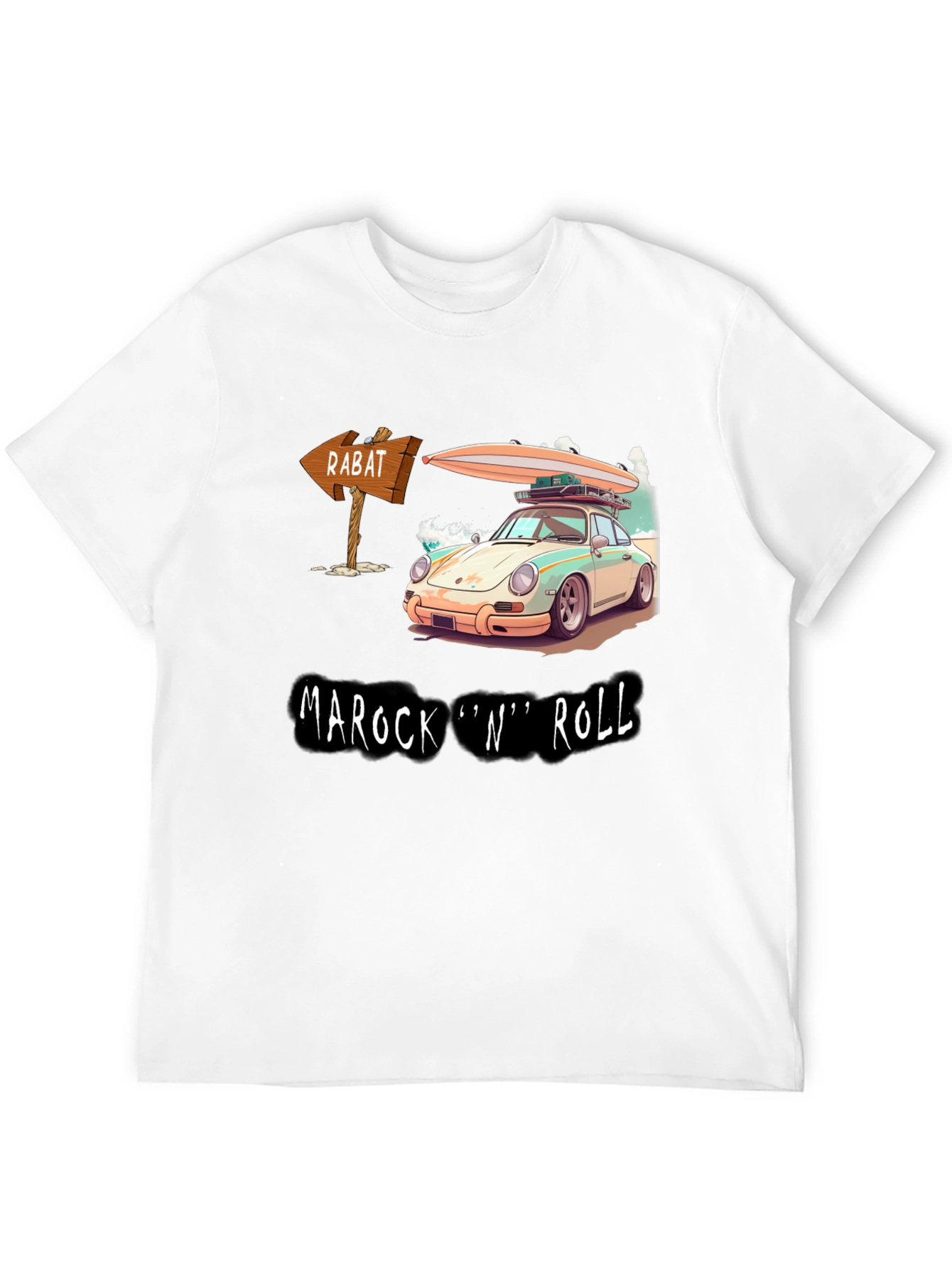 Marock N Roll T-Shirt - Surf Car Design