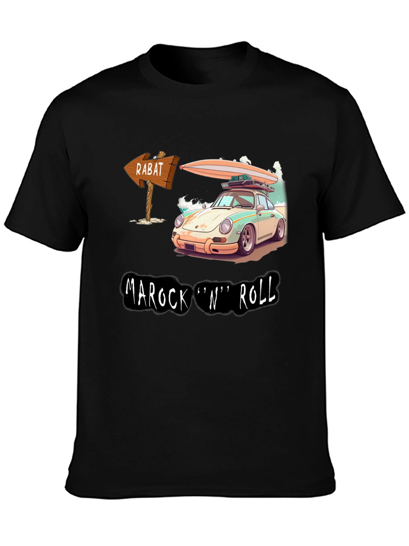 Marock N Roll T-Shirt - Surf Car Design