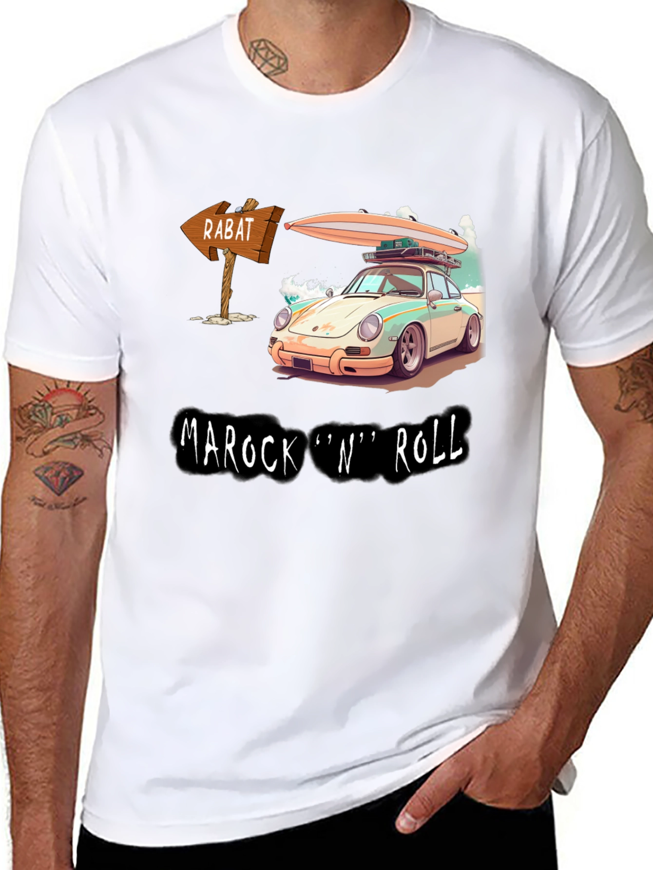Marock N Roll T-Shirt - Surf Car Design