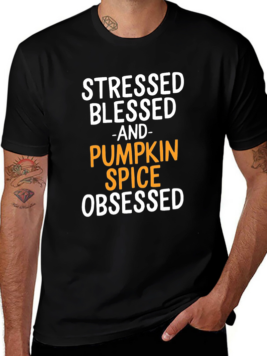 Stressed Blessed Pumpkin Spice Obsessed T-Shirt