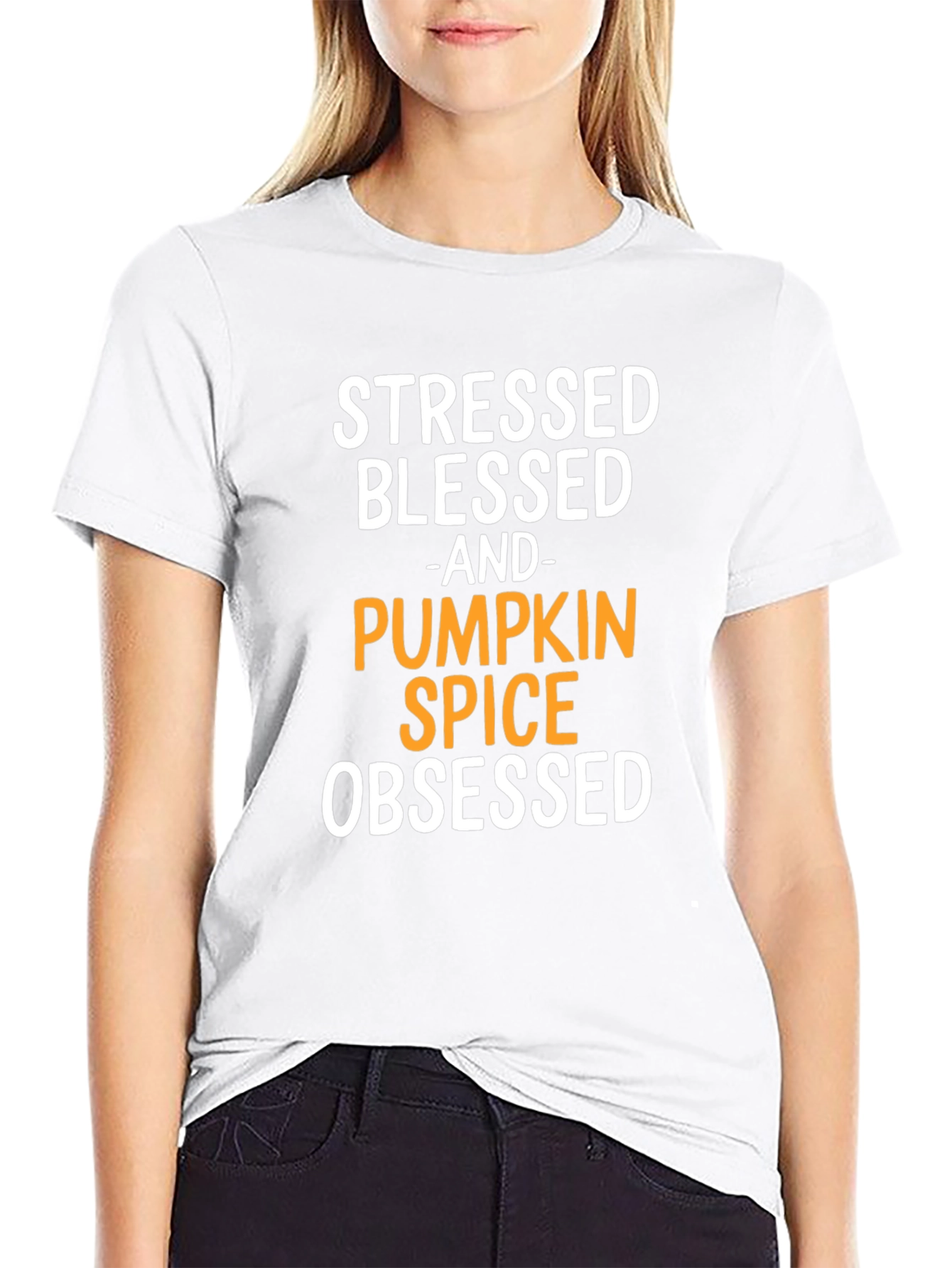 Stressed Blessed Pumpkin Spice Obsessed T-Shirt