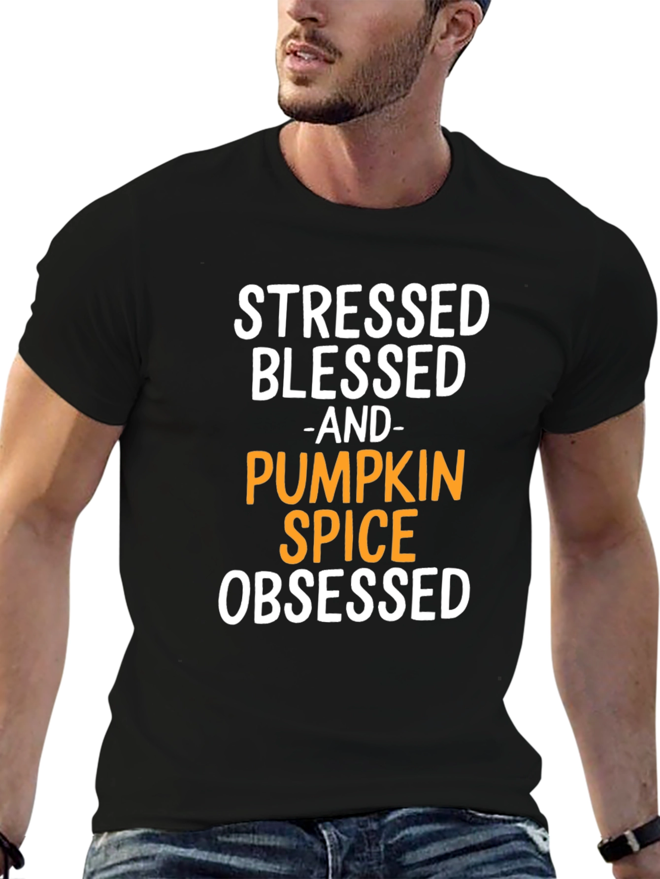Stressed Blessed Pumpkin Spice Obsessed T-Shirt
