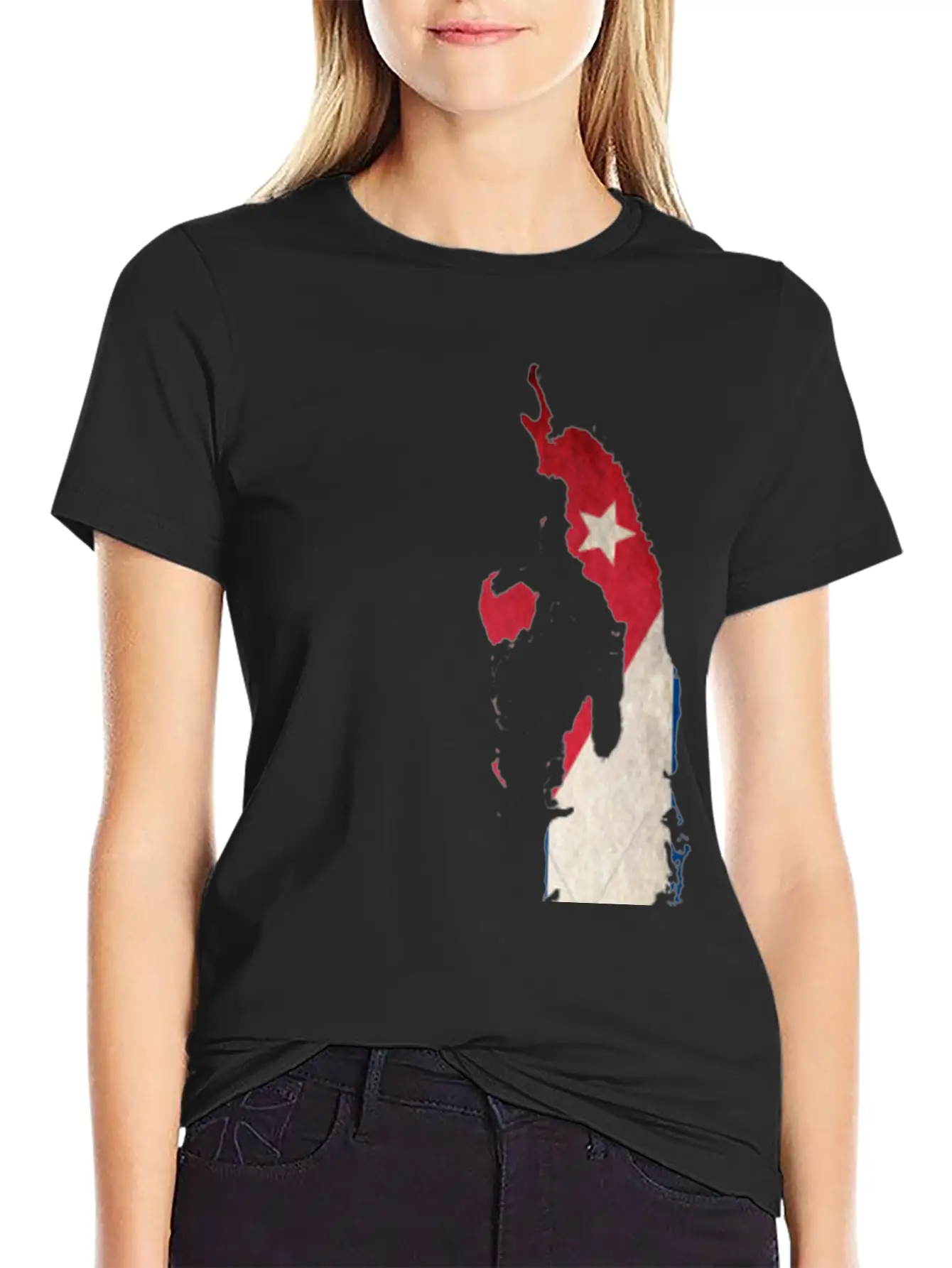 Cuba Flag Map Stylish Everyday T-Shirt – Unisex Basic Cotton Tee