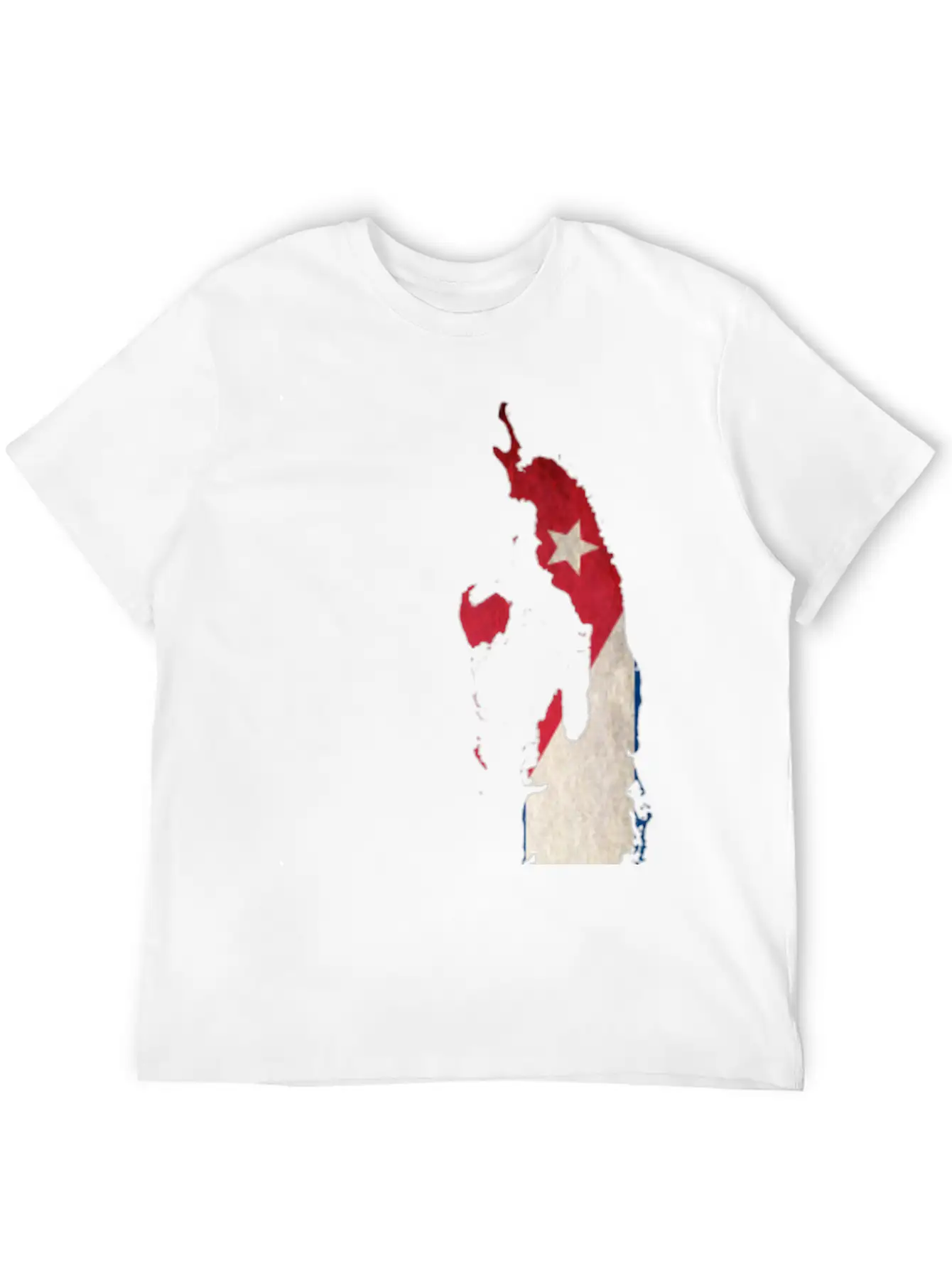 Cuba Flag Map Stylish Everyday T-Shirt – Unisex Basic Cotton Tee