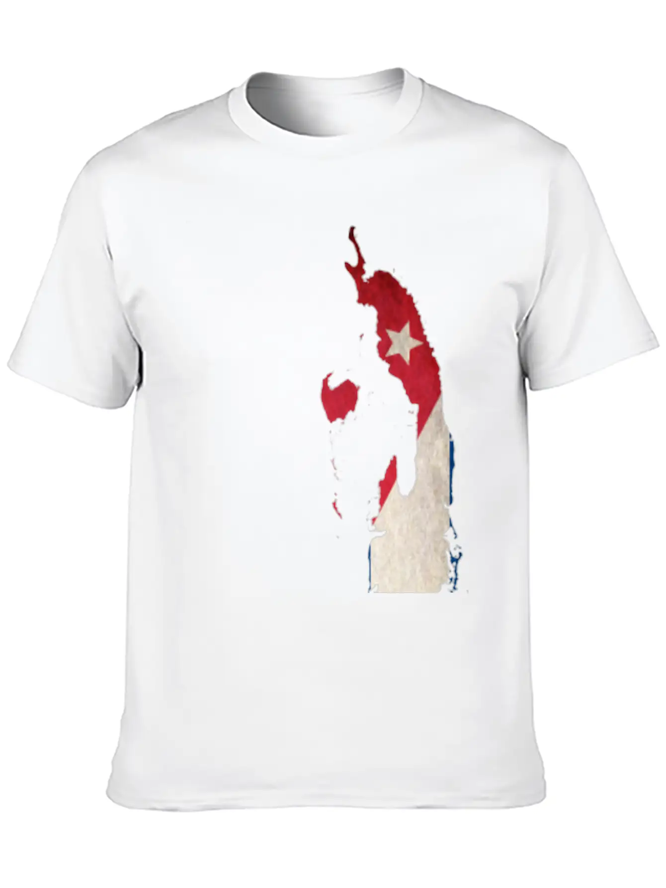 Cuba Flag Map Stylish Everyday T-Shirt – Unisex Basic Cotton Tee
