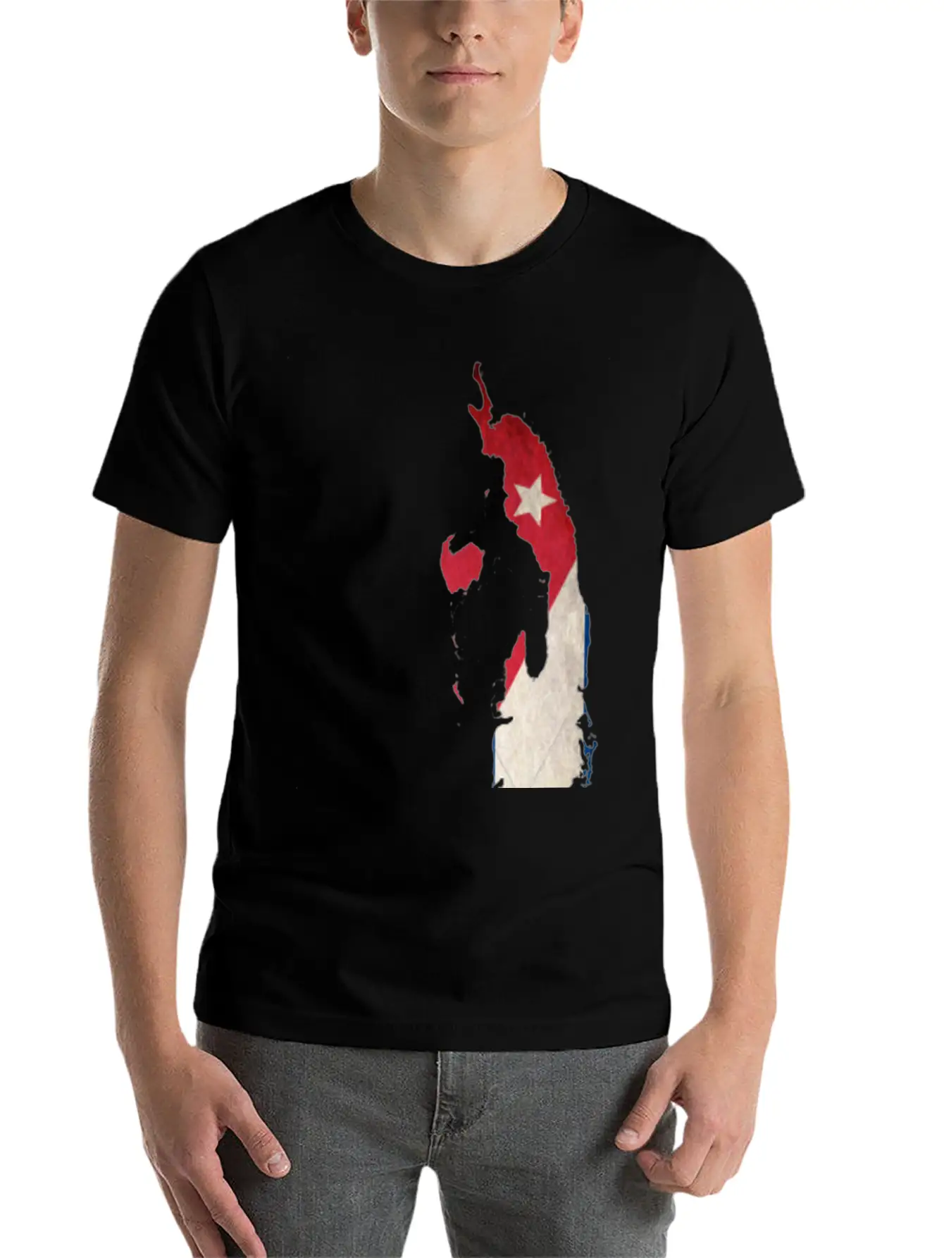 Cuba Flag Map Stylish Everyday T-Shirt – Unisex Basic Cotton Tee
