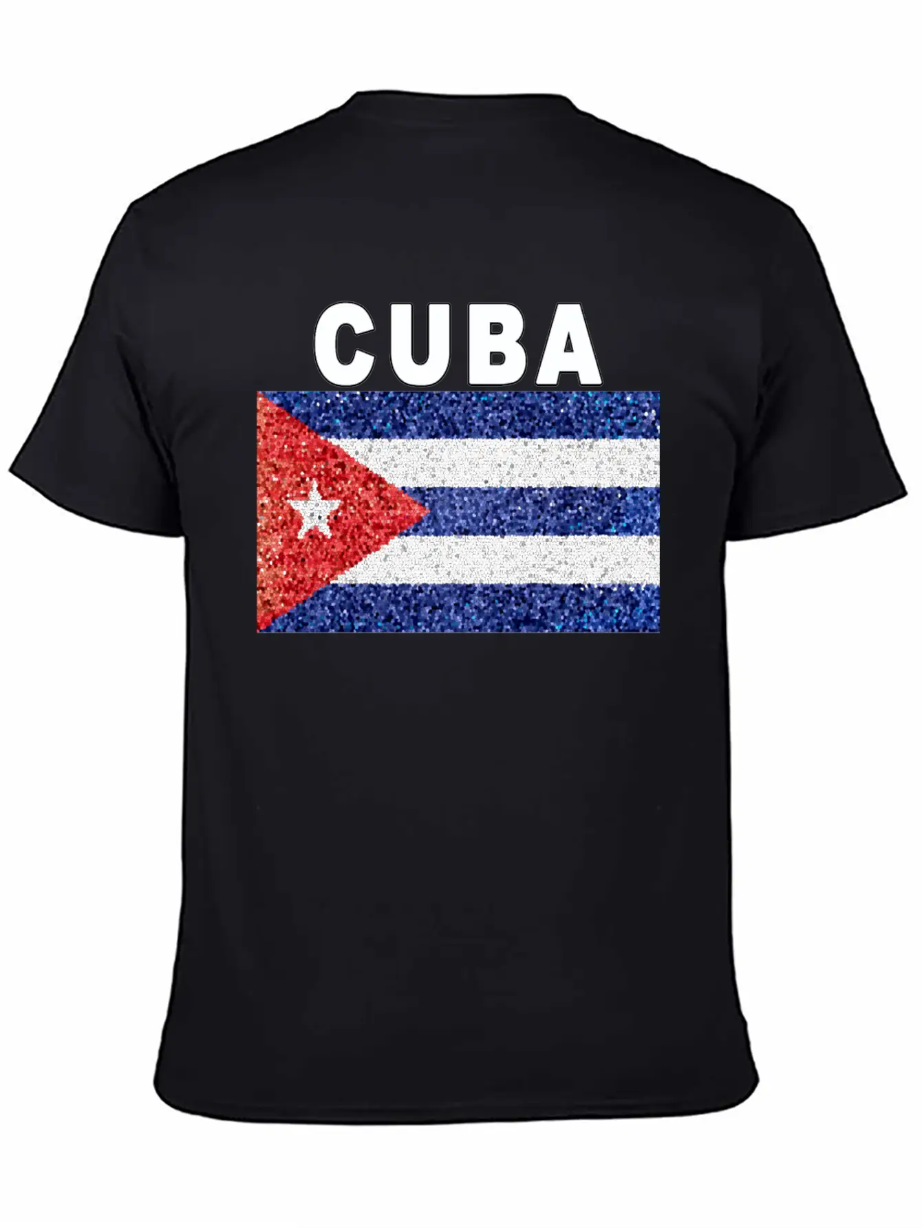 Cuba Flag Stained Glass Effect Design Comfortable Minimalist Graphic Tee – Summer Style Essential