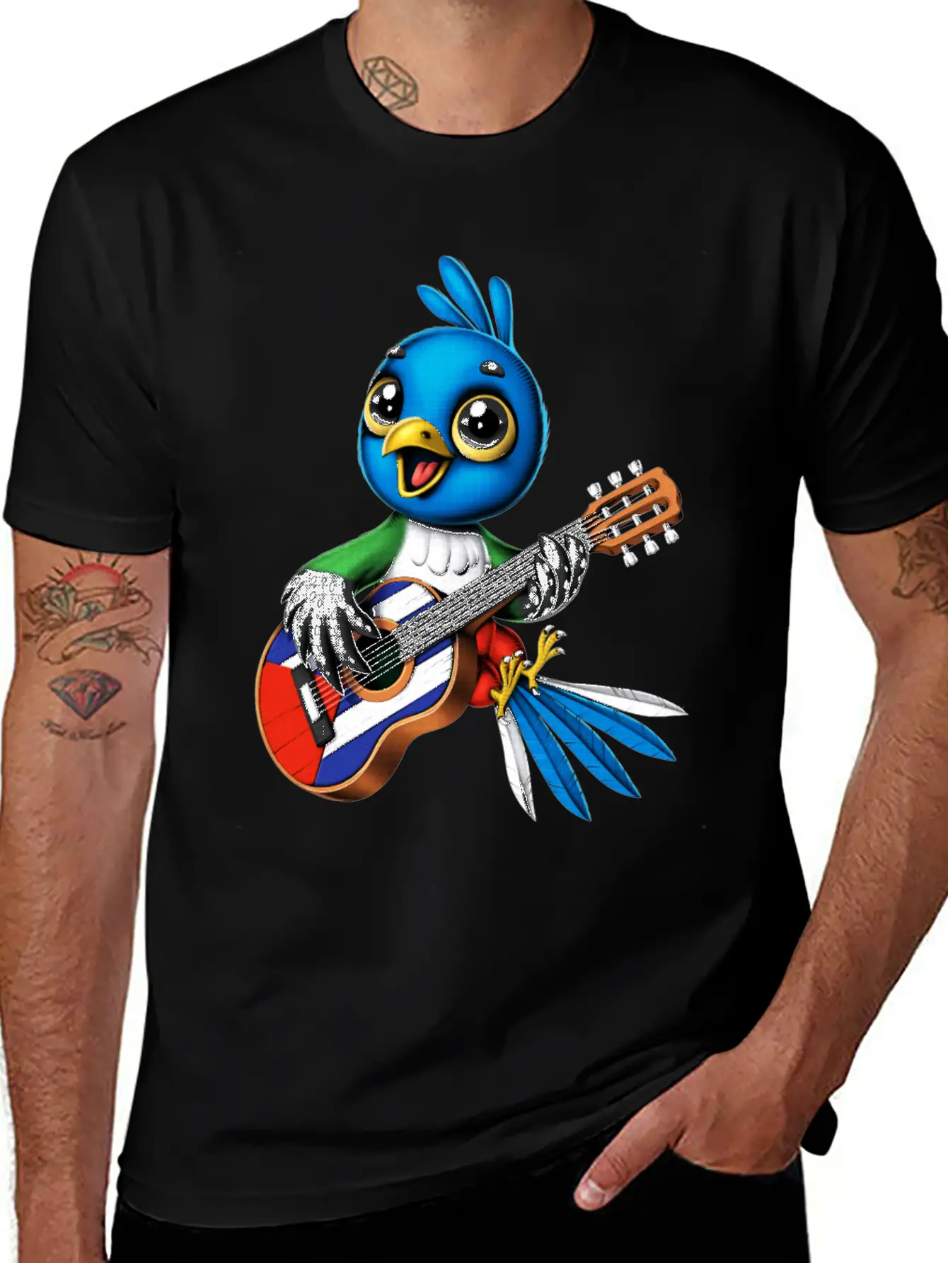 Cuban Trogon Bird Timeless Short Sleeve Tee – Comfy And Minimalist Design