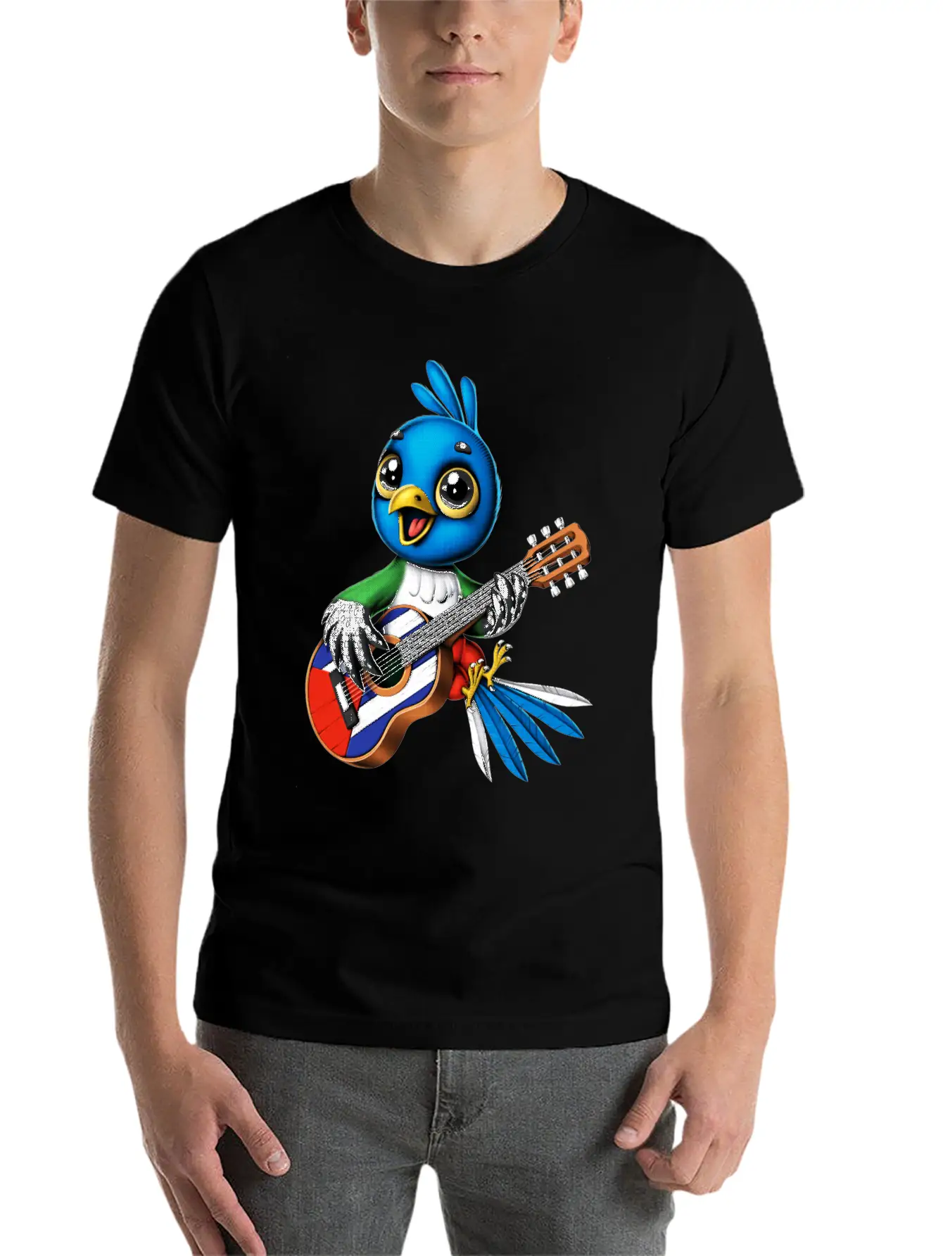 Cuban Trogon Bird Timeless Short Sleeve Tee – Comfy And Minimalist Design