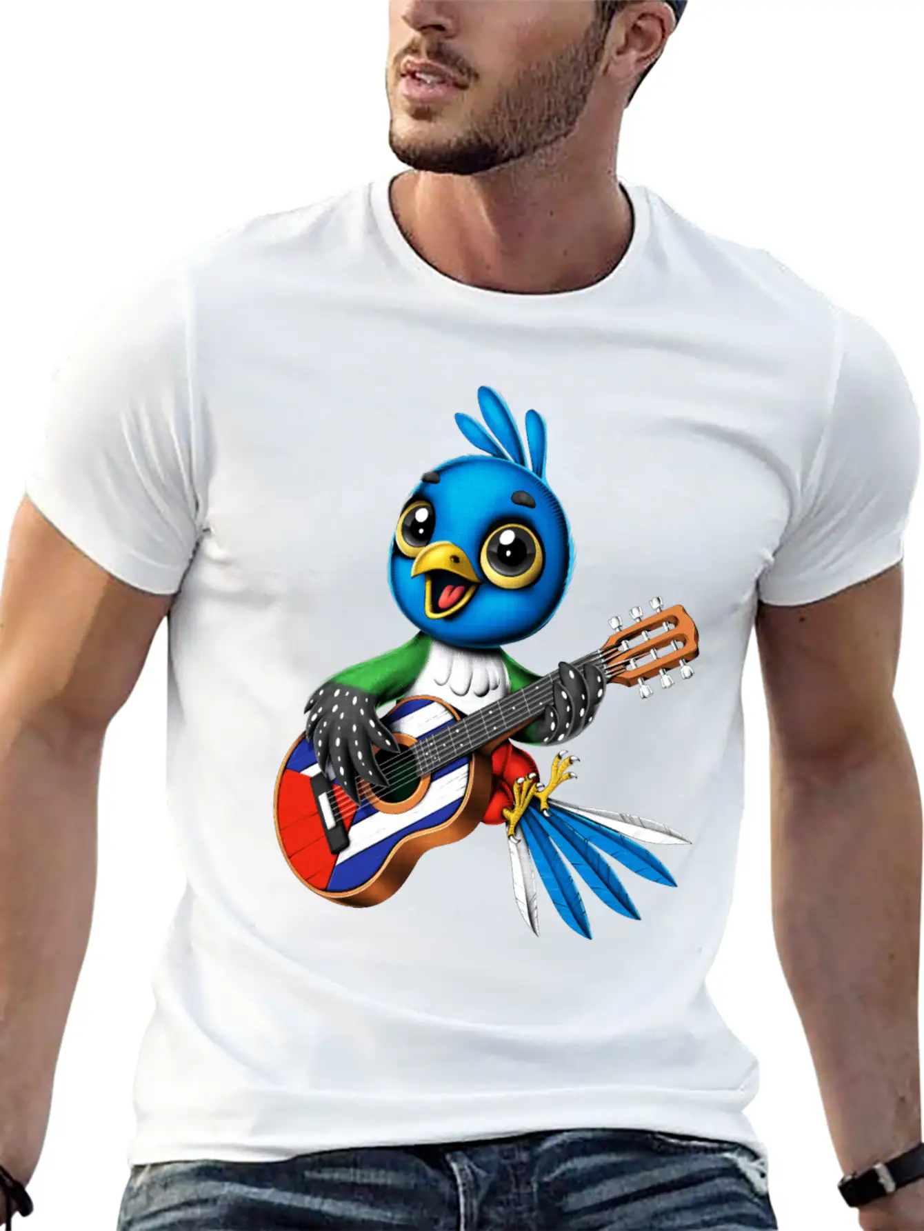 Cuban Trogon Bird Timeless Short Sleeve Tee – Comfy And Minimalist Design