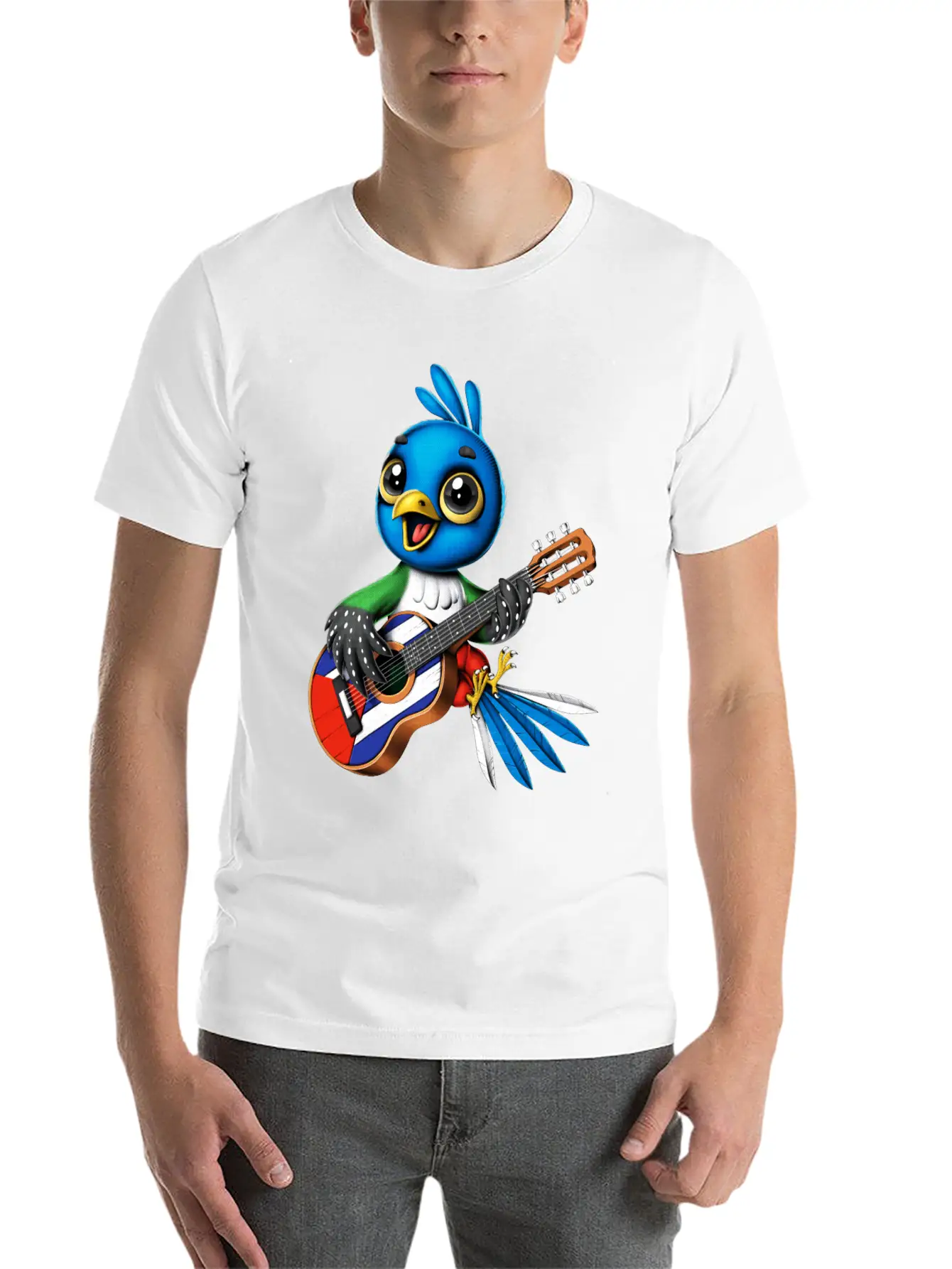 Cuban Trogon Bird Timeless Short Sleeve Tee – Comfy And Minimalist Design