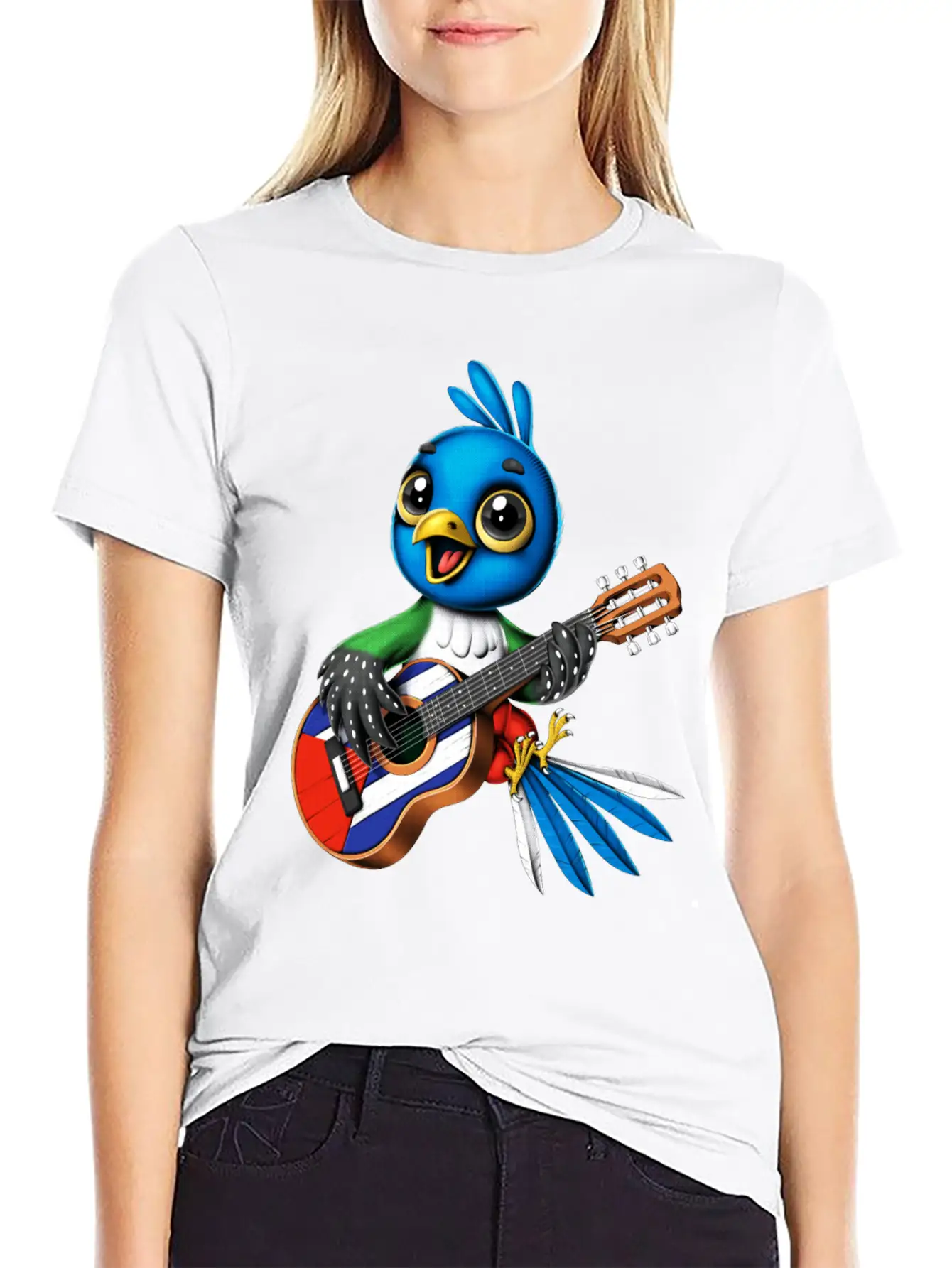 Cuban Trogon Bird Timeless Short Sleeve Tee – Comfy And Minimalist Design