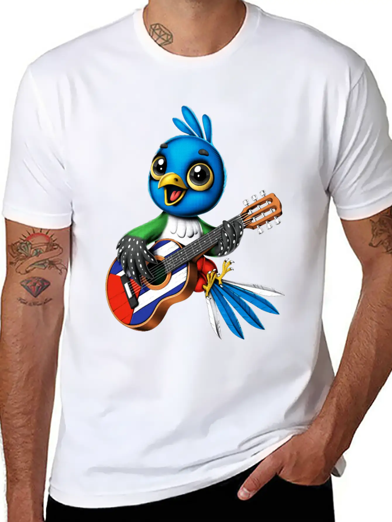 Cuban Trogon Bird Timeless Short Sleeve Tee – Comfy And Minimalist Design