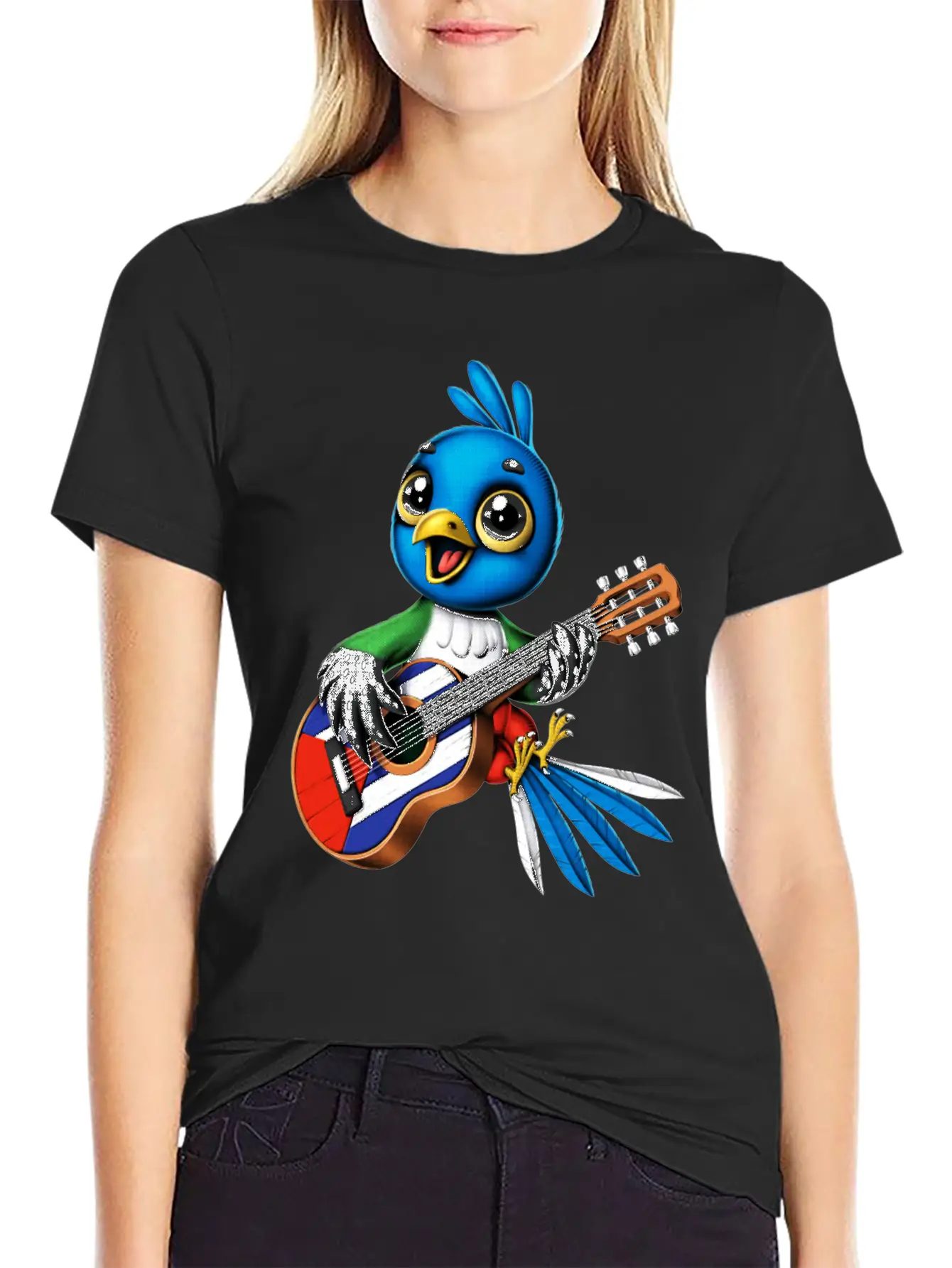 Cuban Trogon Bird Timeless Short Sleeve Tee – Comfy And Minimalist Design