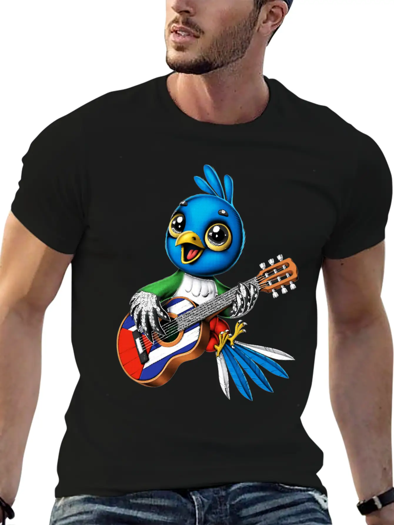Cuban Trogon Bird Timeless Short Sleeve Tee – Comfy And Minimalist Design