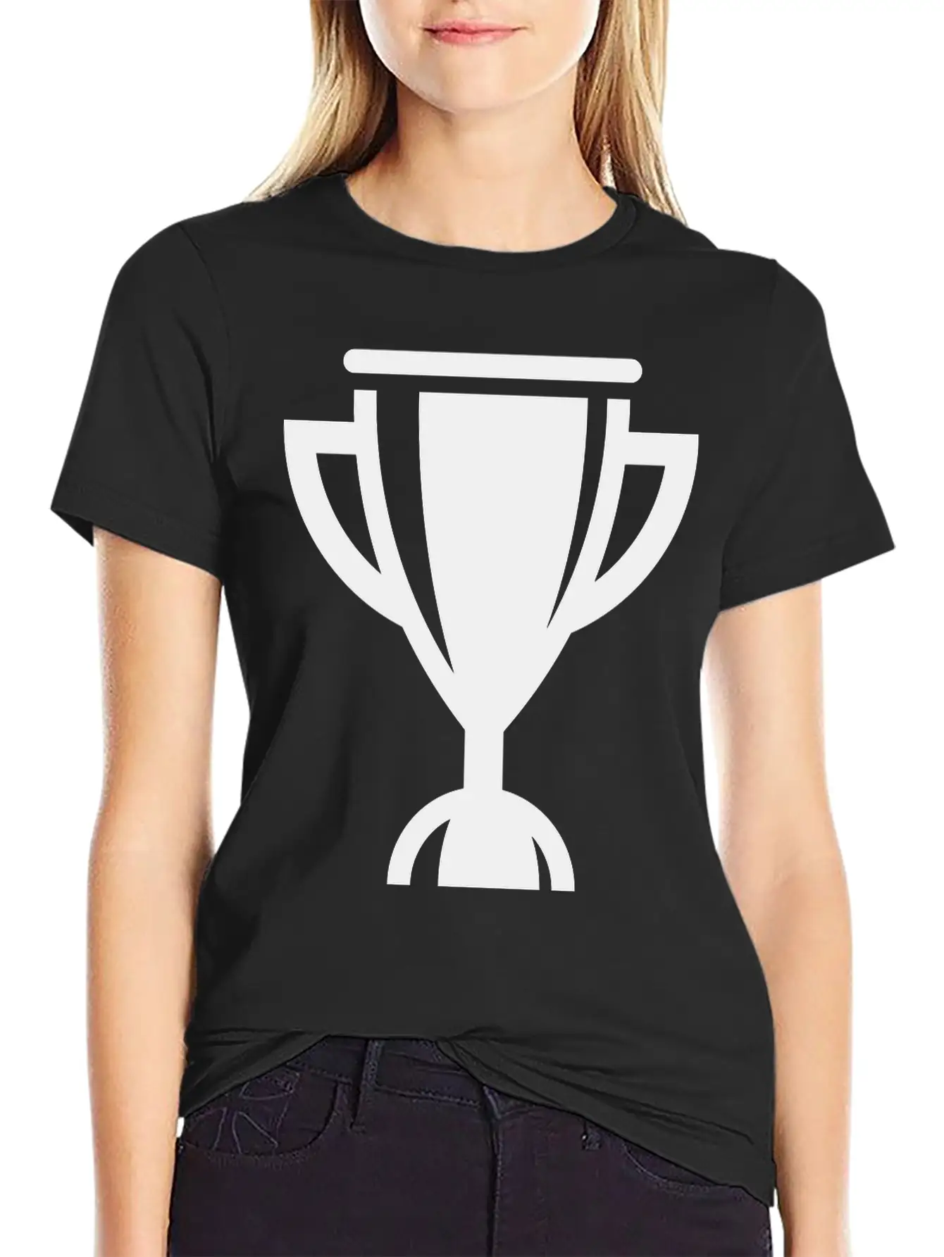 Cup / Trophy / Chalice (Icon / Pictogram) Unisex Short Sleeve Soft Cotton T-Shirt – Casual Everyday Wear