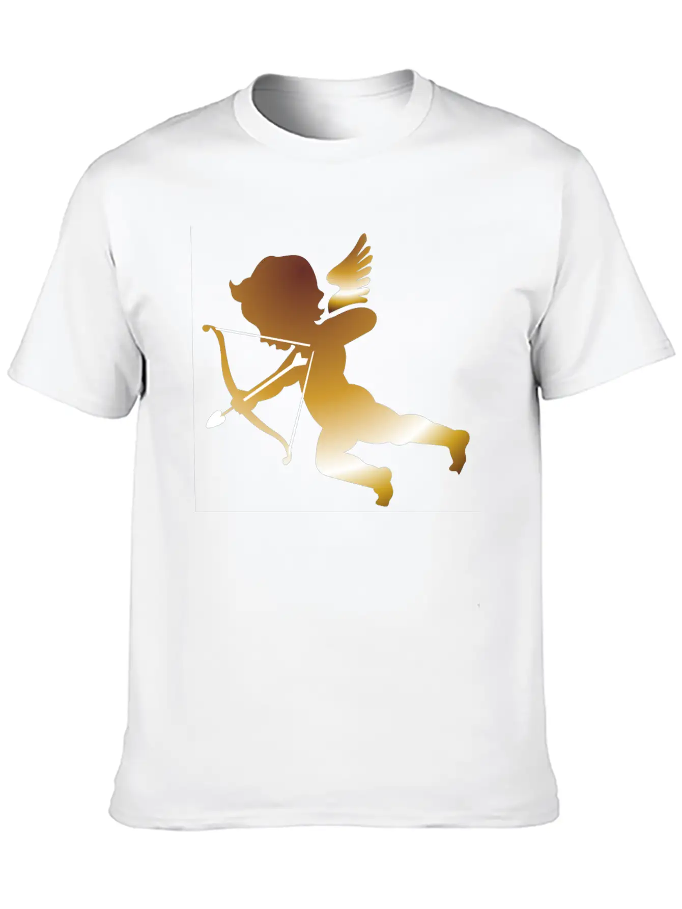 Cupid 01 - (dark Gold) Comfortable Minimalist Graphic Tee – Summer Style Essential