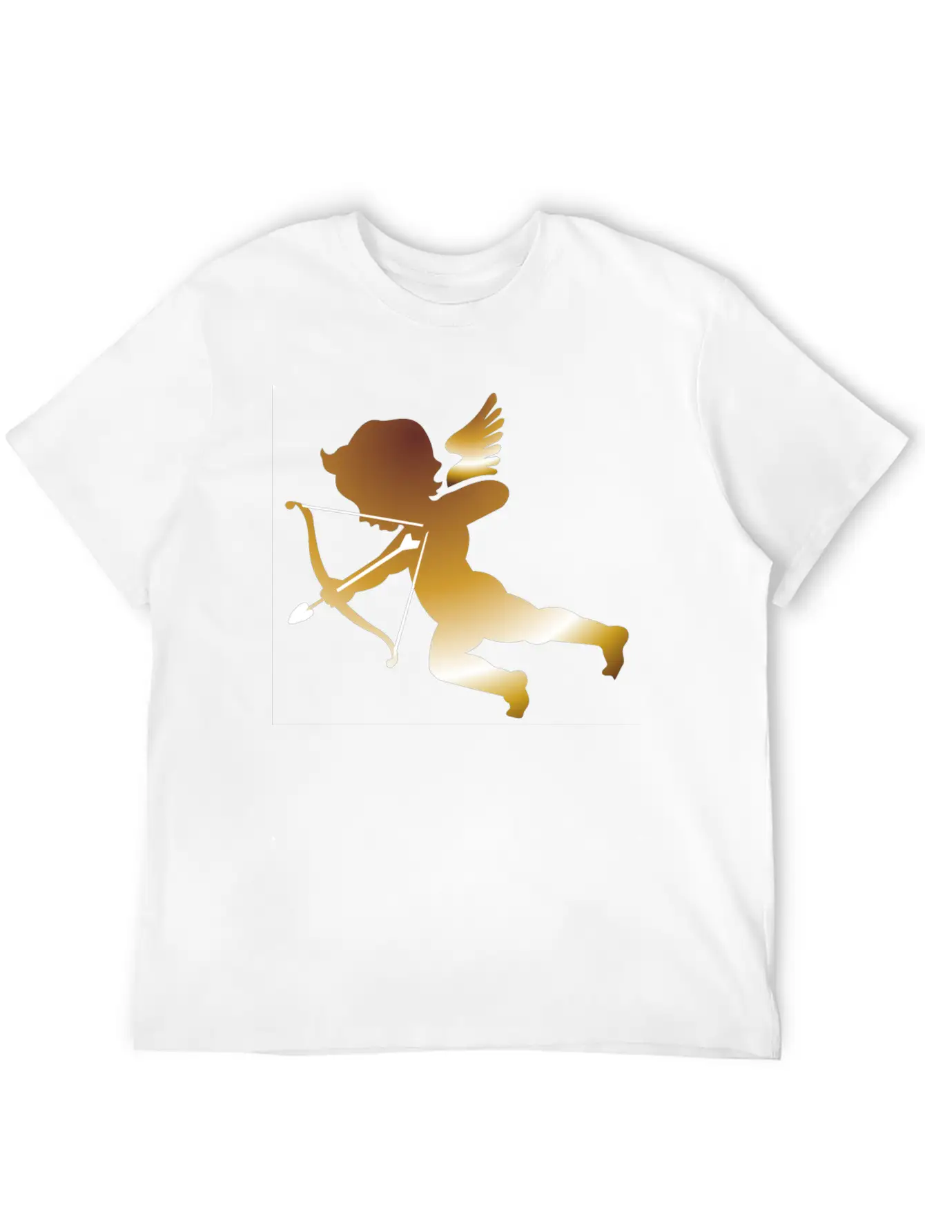 Cupid 01 - (dark Gold) Comfortable Minimalist Graphic Tee – Summer Style Essential