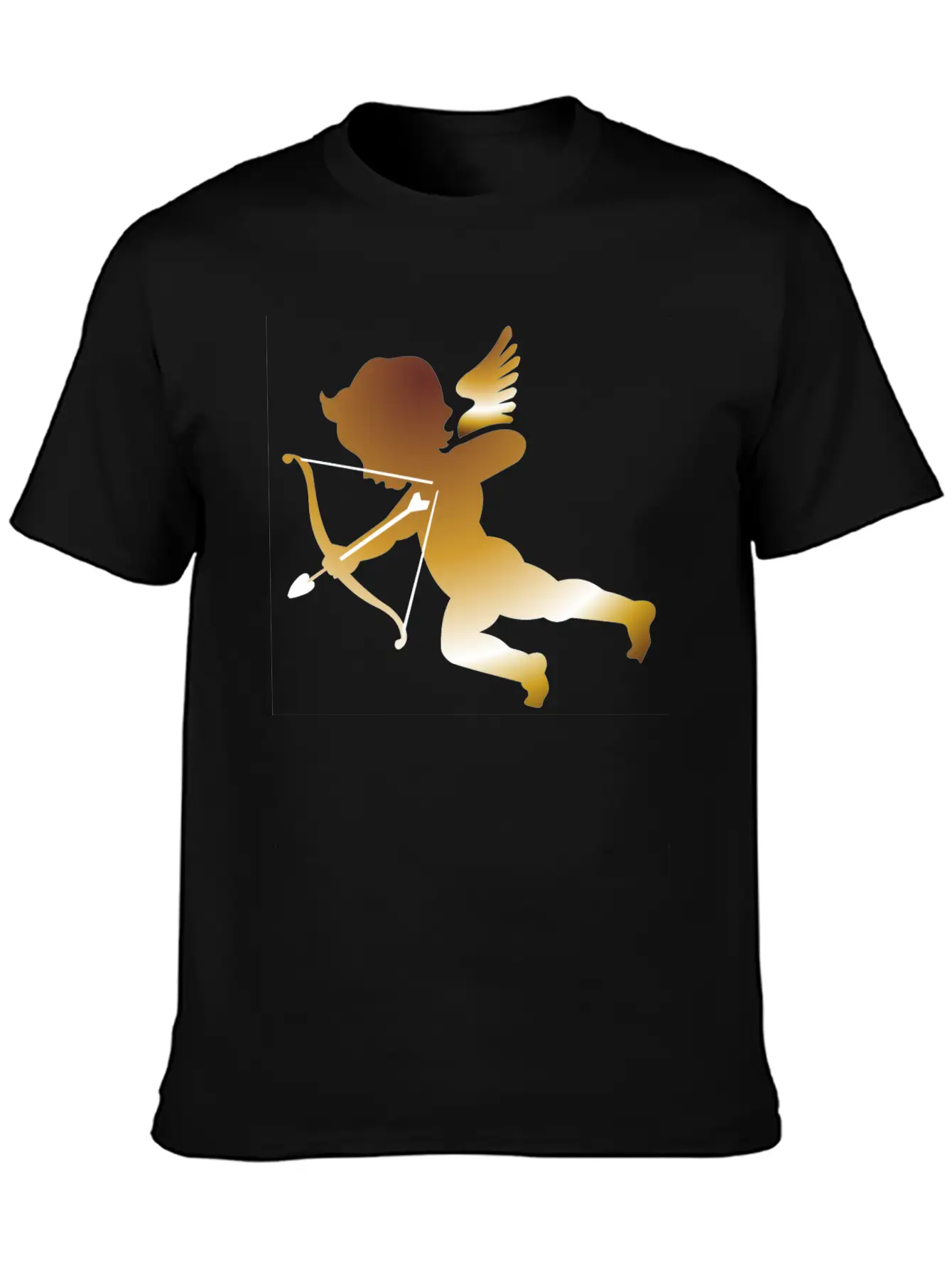 Cupid 01 - (dark Gold) Comfortable Minimalist Graphic Tee – Summer Style Essential