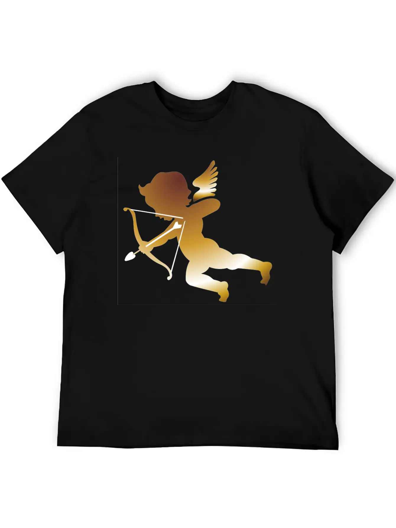 Cupid 01 - (dark Gold) Comfortable Minimalist Graphic Tee – Summer Style Essential