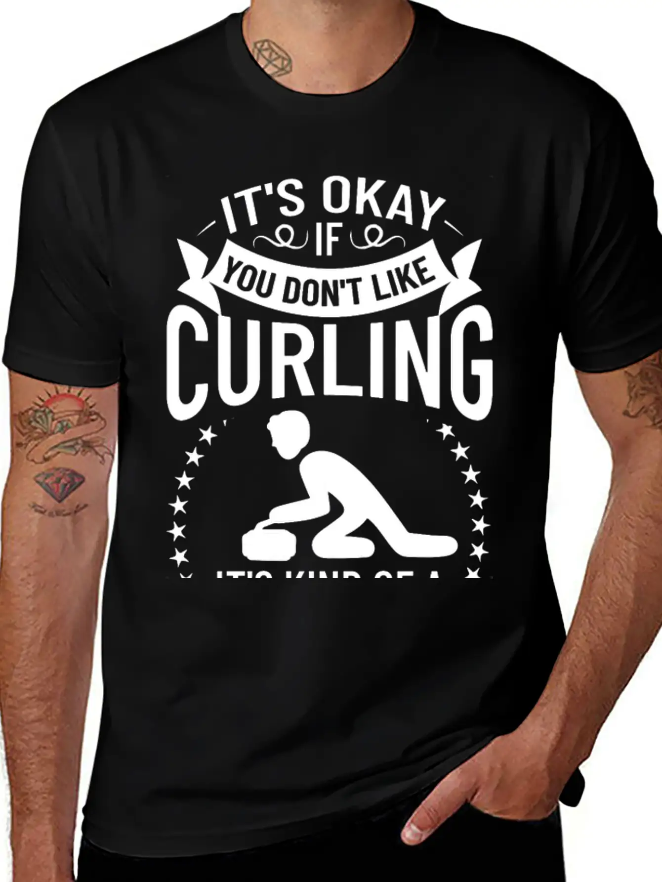 Curling Sport Game Curler Player Stones Broom Curl Timeless Short Sleeve Tee – Comfy And Minimalist Design