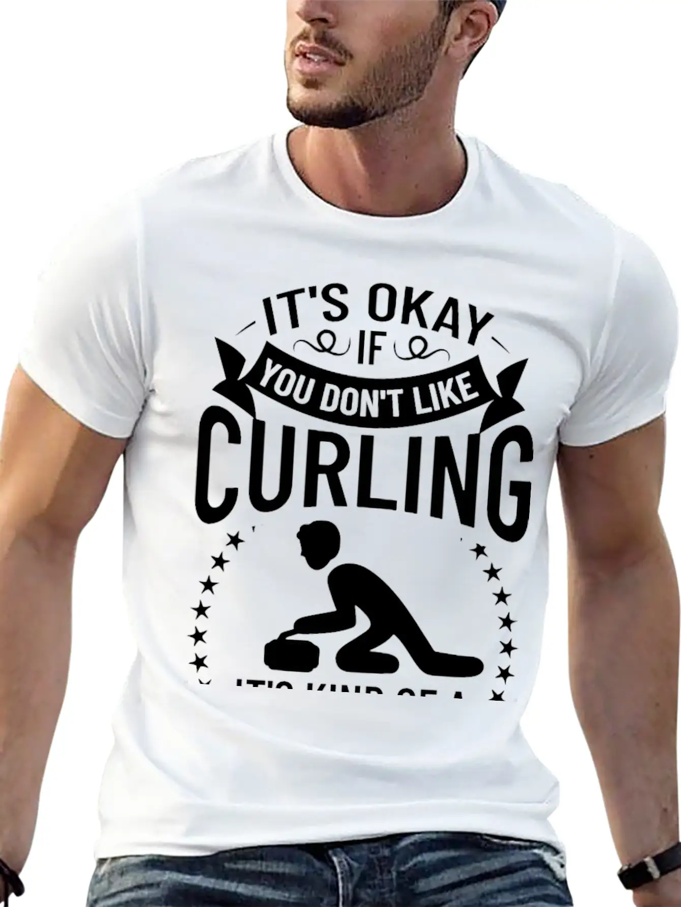 Curling Sport Game Curler Player Stones Broom Curl Timeless Short Sleeve Tee – Comfy And Minimalist Design