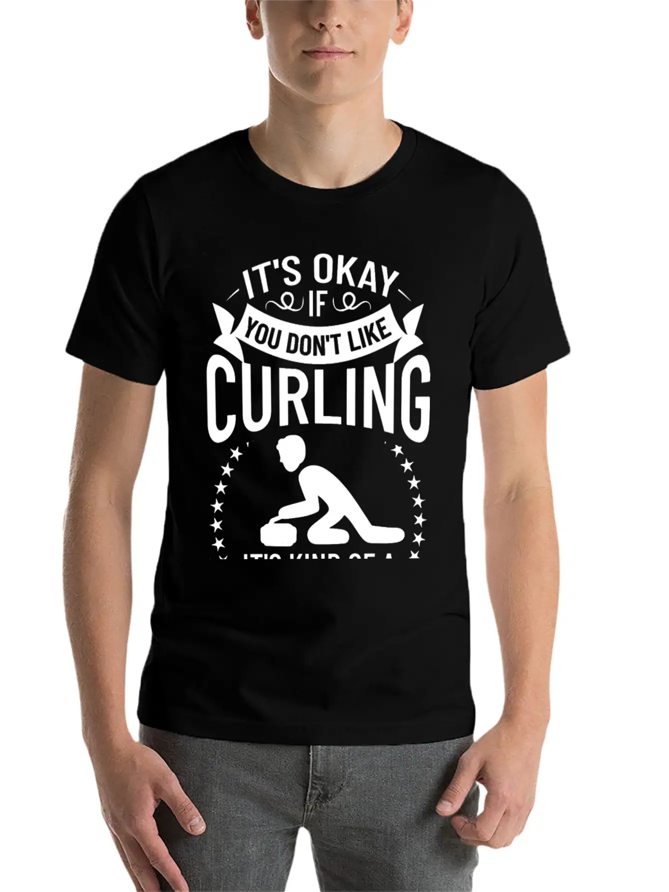Curling Sport Game Curler Player Stones Broom Curl Timeless Short Sleeve Tee – Comfy And Minimalist Design
