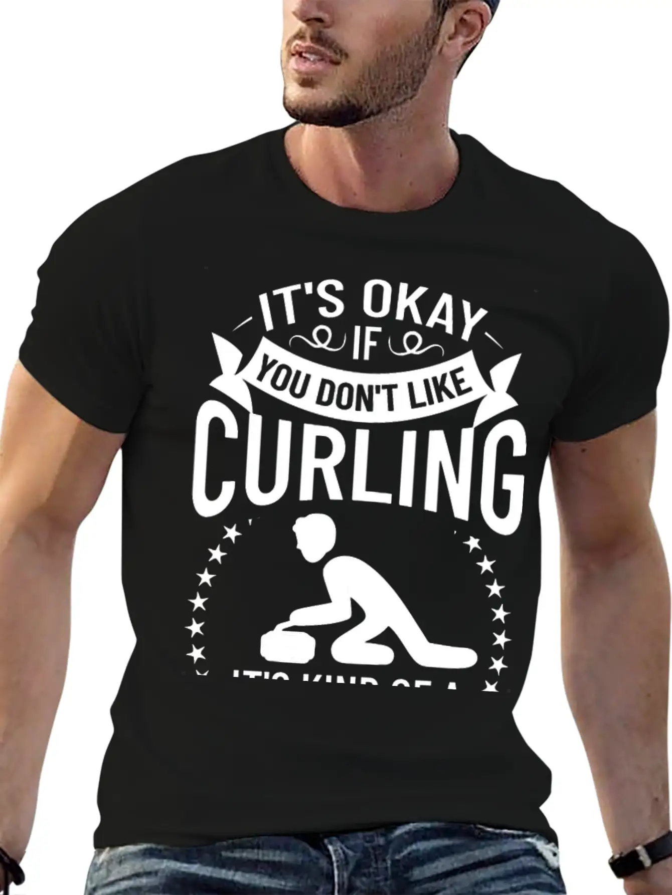 Curling Sport Game Curler Player Stones Broom Curl Timeless Short Sleeve Tee – Comfy And Minimalist Design