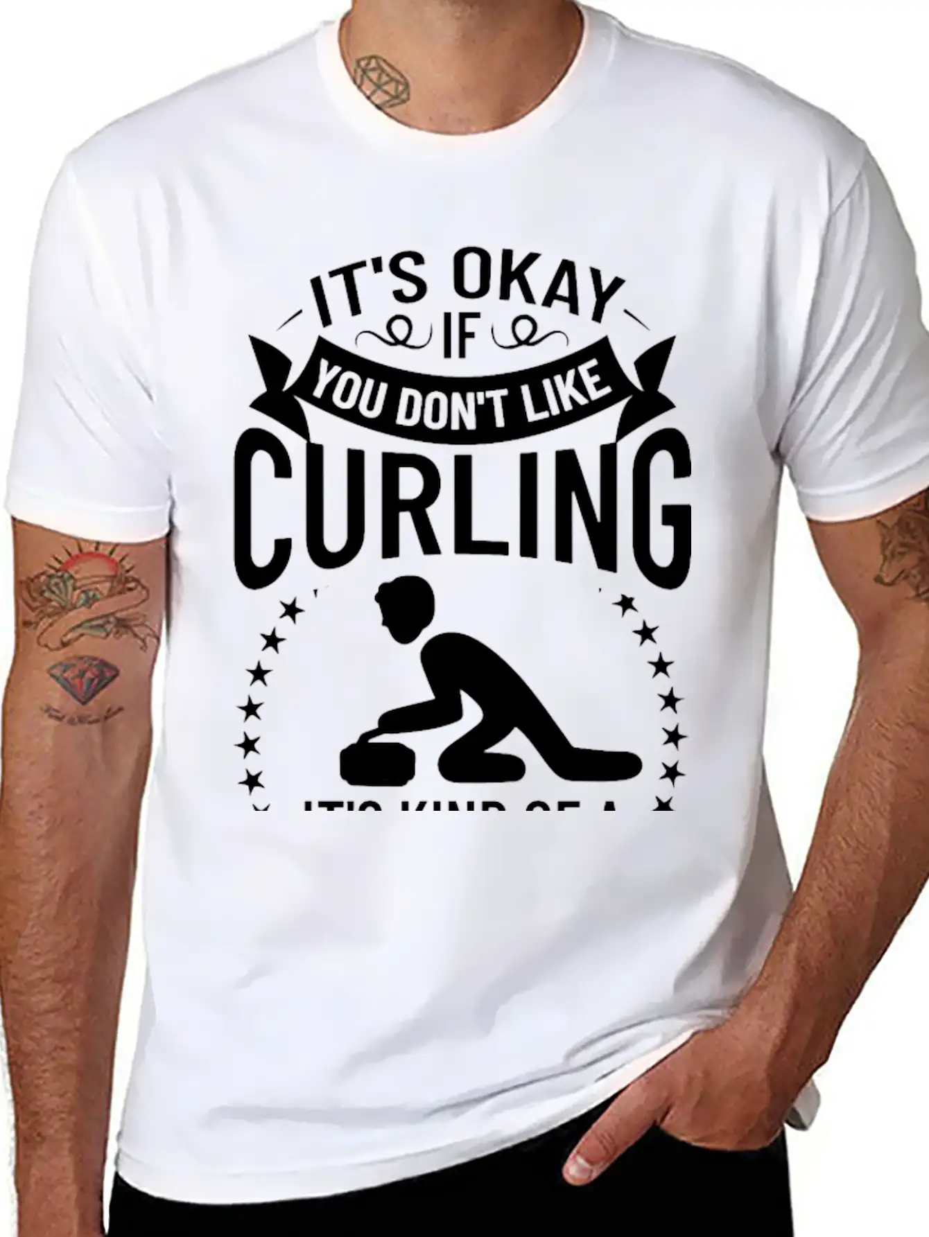 Curling Sport Game Curler Player Stones Broom Curl Timeless Short Sleeve Tee – Comfy And Minimalist Design
