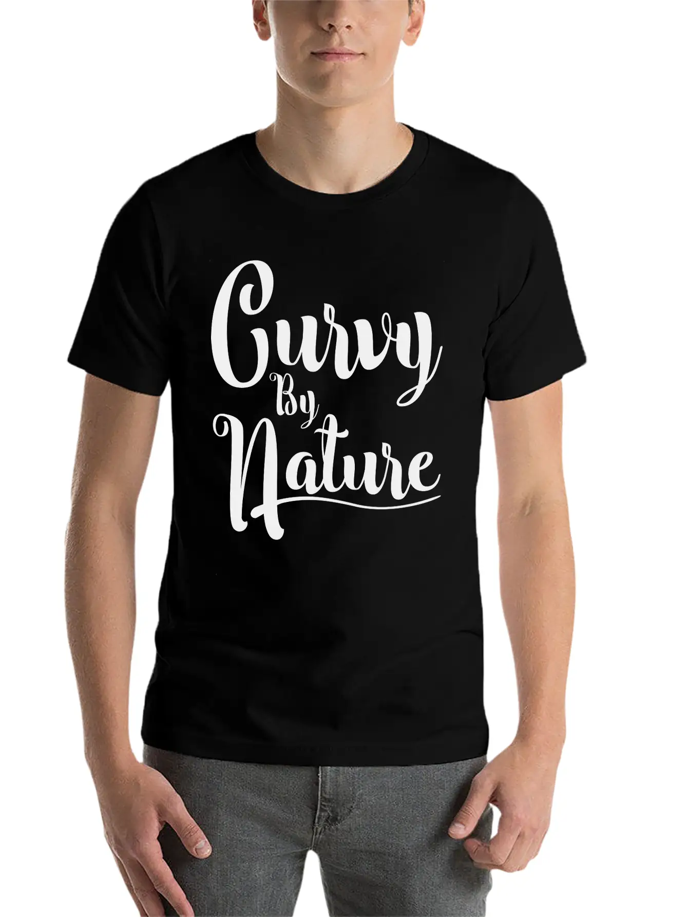 Curvy By Nature Essential Unisex Summer Tee – Soft Cotton Casual Fit