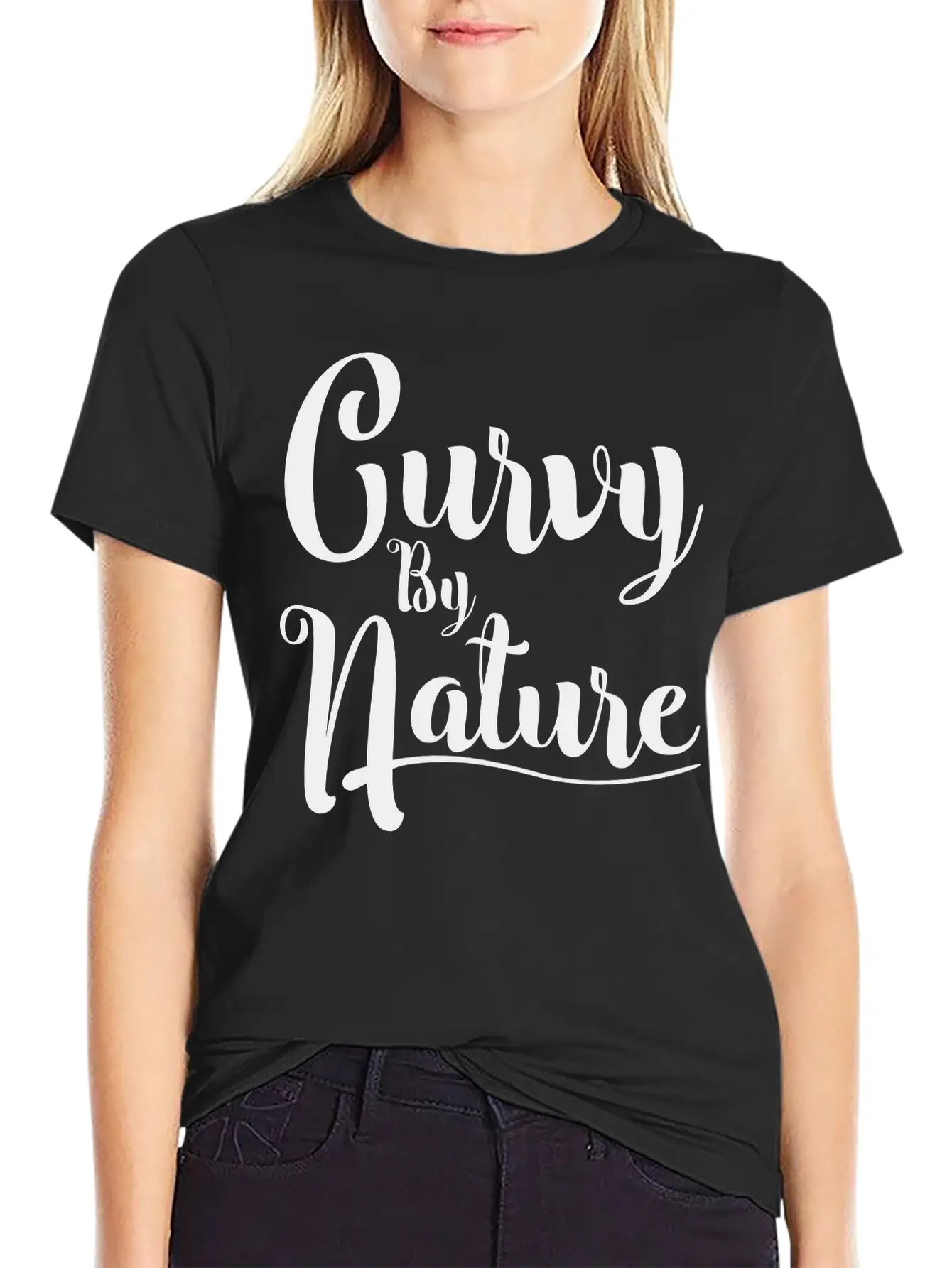 Curvy By Nature Essential Unisex Summer Tee – Soft Cotton Casual Fit