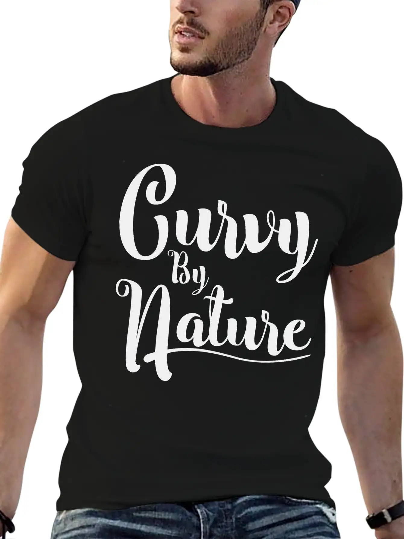Curvy By Nature Essential Unisex Summer Tee – Soft Cotton Casual Fit