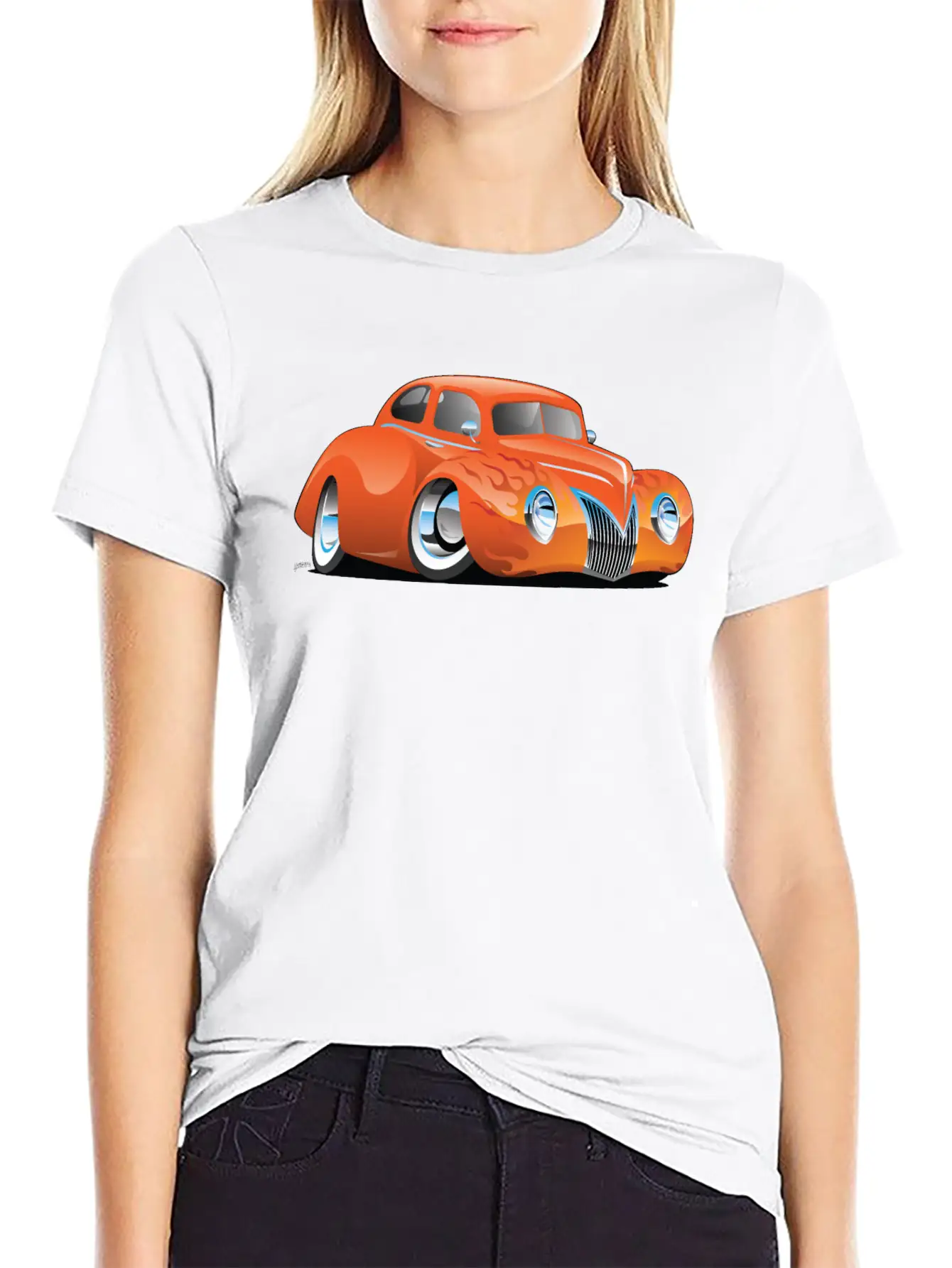 Custom Street Rod Vintage Car Cartoon Unisex Short Sleeve Soft Cotton T-Shirt – Casual Everyday Wear