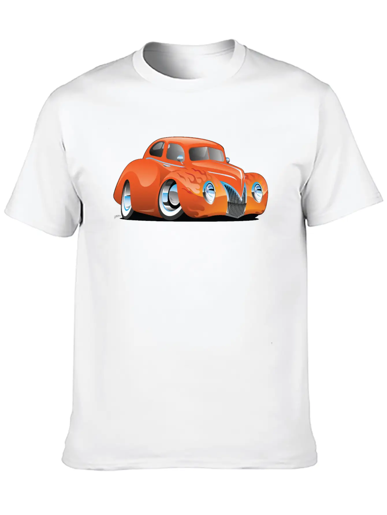 Custom Street Rod Vintage Car Cartoon Unisex Short Sleeve Soft Cotton T-Shirt – Casual Everyday Wear