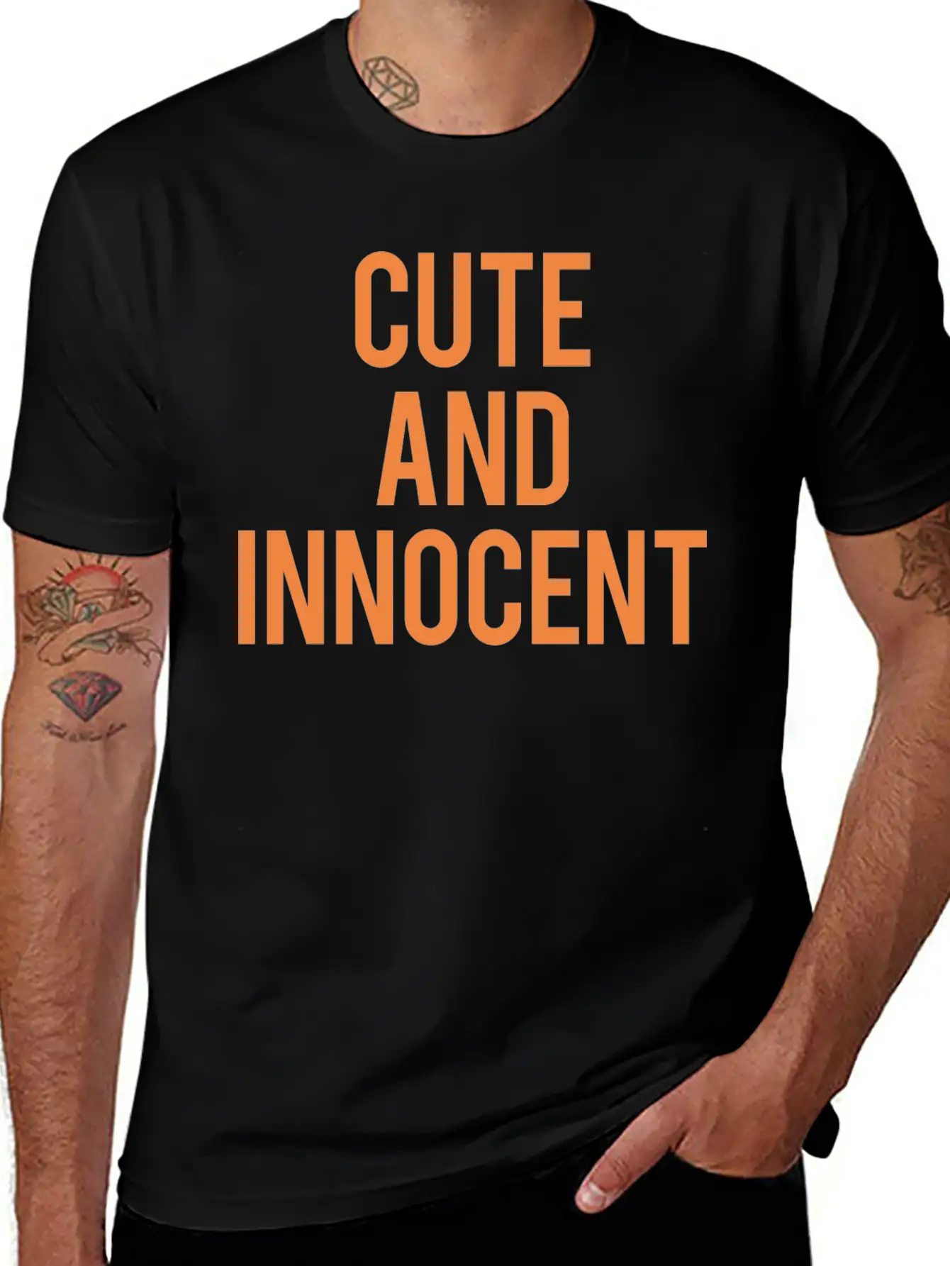 CUTE AND INNOCENT Unisex Short Sleeve Soft Cotton T-Shirt – Casual Everyday Wear