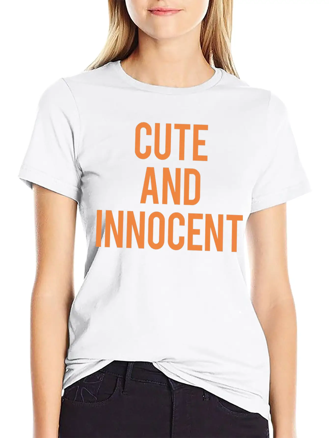 CUTE AND INNOCENT Unisex Short Sleeve Soft Cotton T-Shirt – Casual Everyday Wear