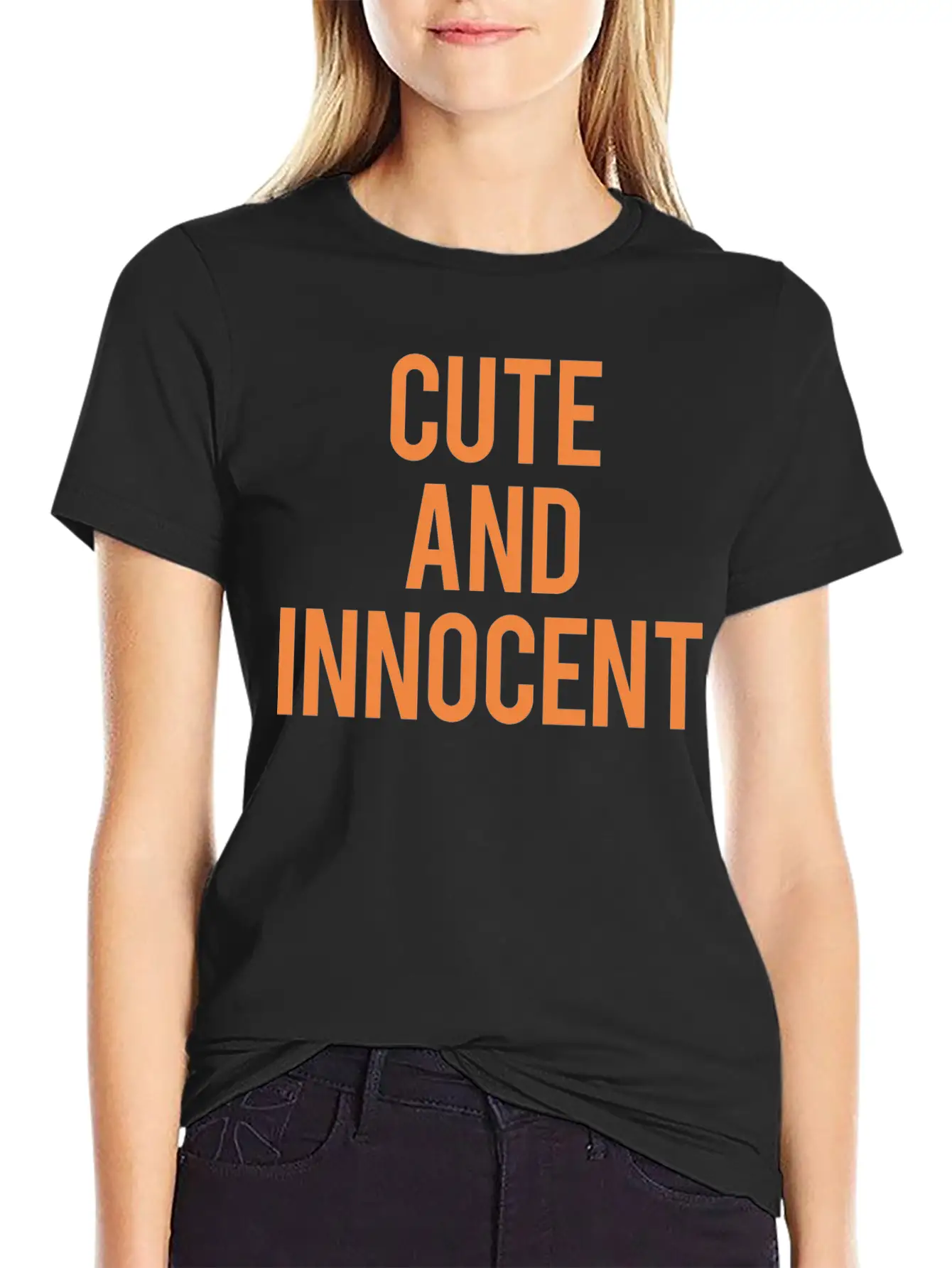 CUTE AND INNOCENT Unisex Short Sleeve Soft Cotton T-Shirt – Casual Everyday Wear