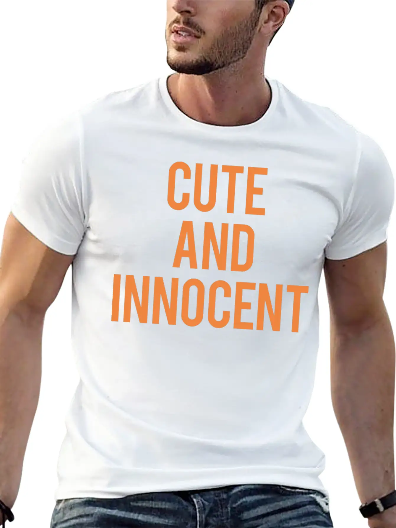 CUTE AND INNOCENT Unisex Short Sleeve Soft Cotton T-Shirt – Casual Everyday Wear