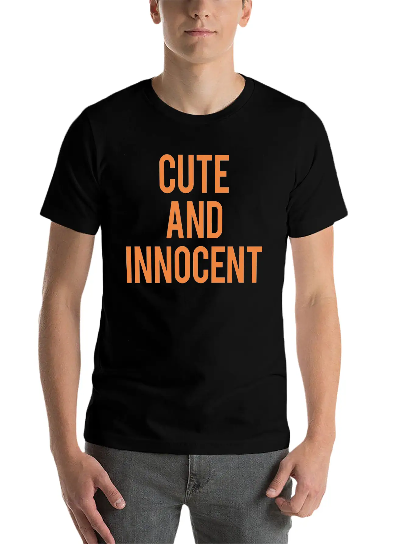 CUTE AND INNOCENT Unisex Short Sleeve Soft Cotton T-Shirt – Casual Everyday Wear