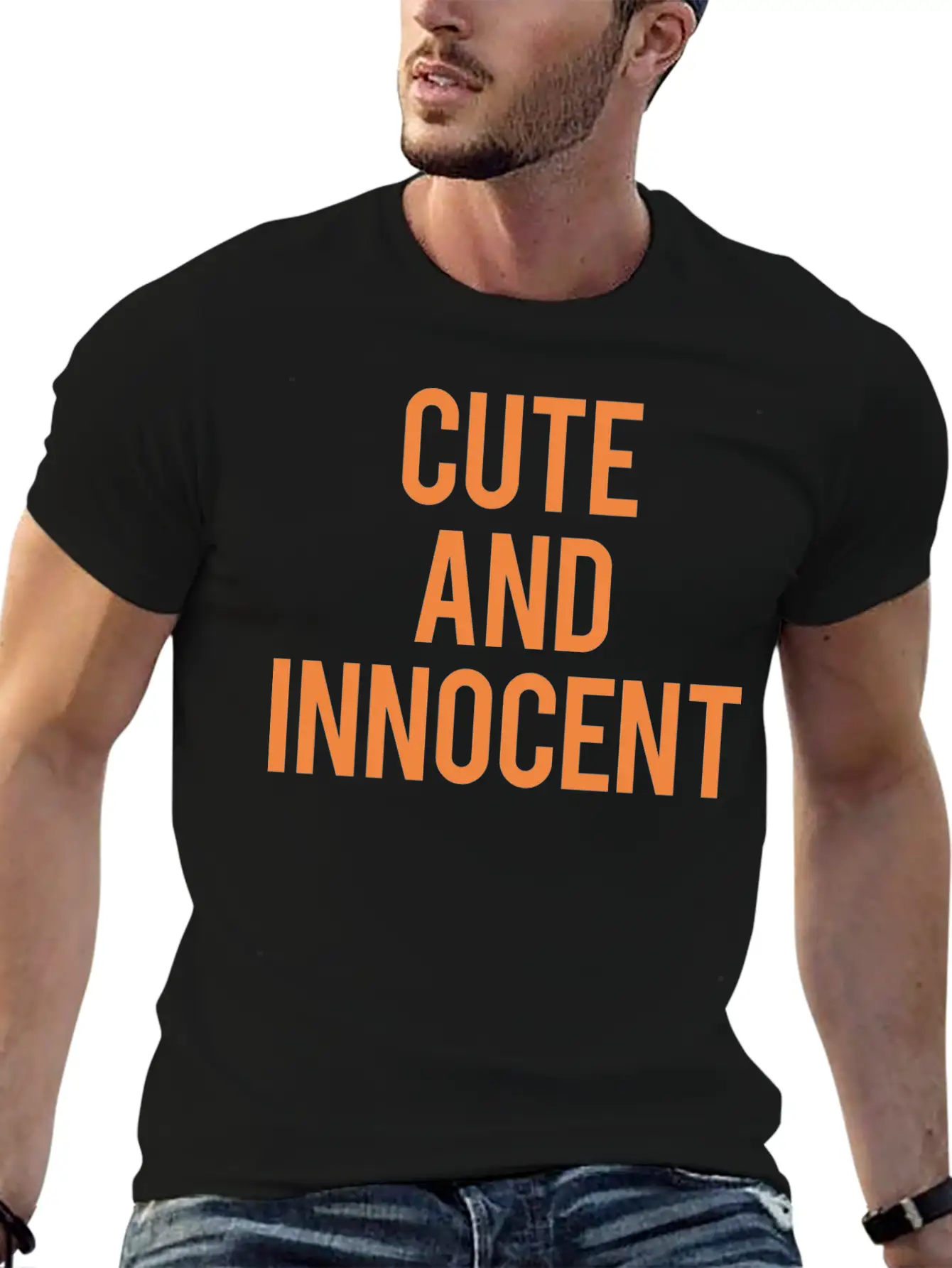 CUTE AND INNOCENT Unisex Short Sleeve Soft Cotton T-Shirt – Casual Everyday Wear