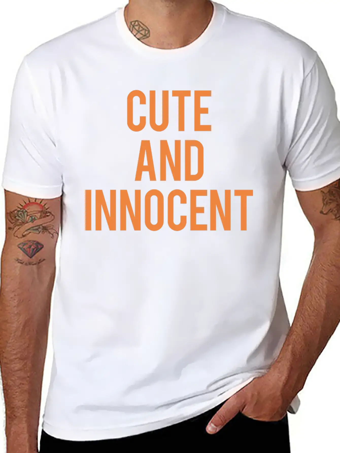 CUTE AND INNOCENT Unisex Short Sleeve Soft Cotton T-Shirt – Casual Everyday Wear