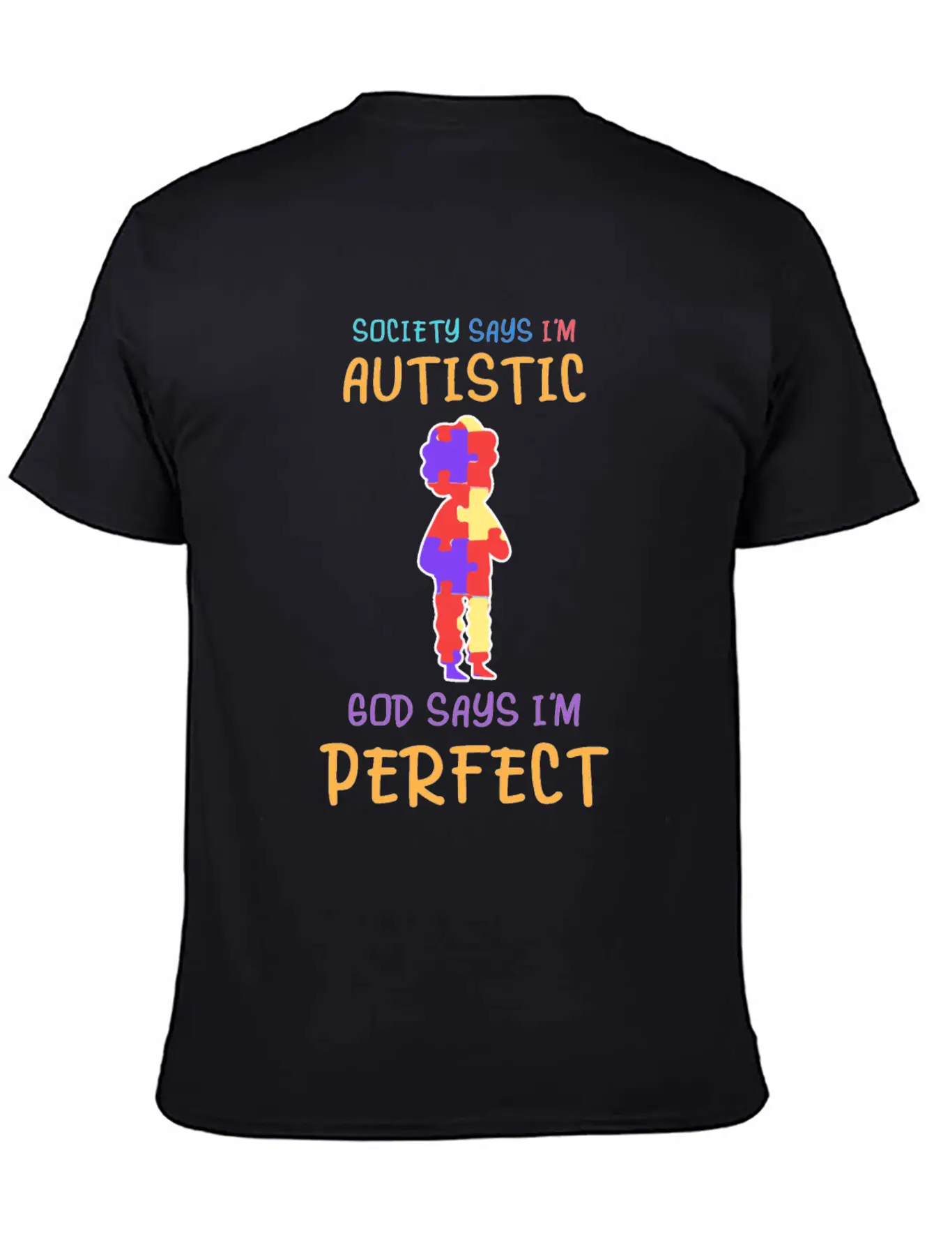 Cute Autistic Child Autism Awareness Down Syndrome Unisex Short Sleeve Soft Cotton T-Shirt – Casual Everyday Wear