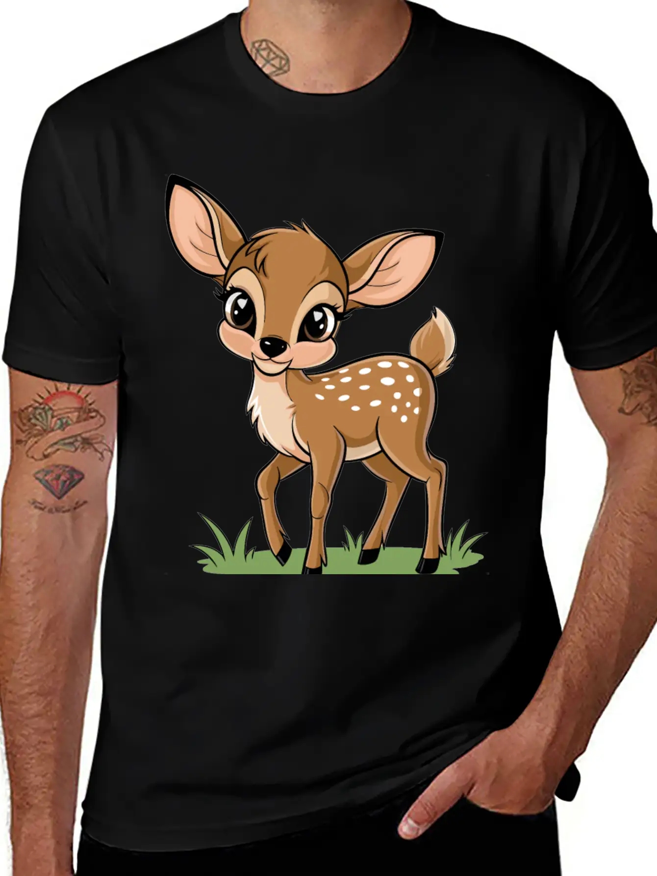 Cute Baby Deer Fawn Stylish Everyday T-Shirt – Unisex Basic Cotton Tee