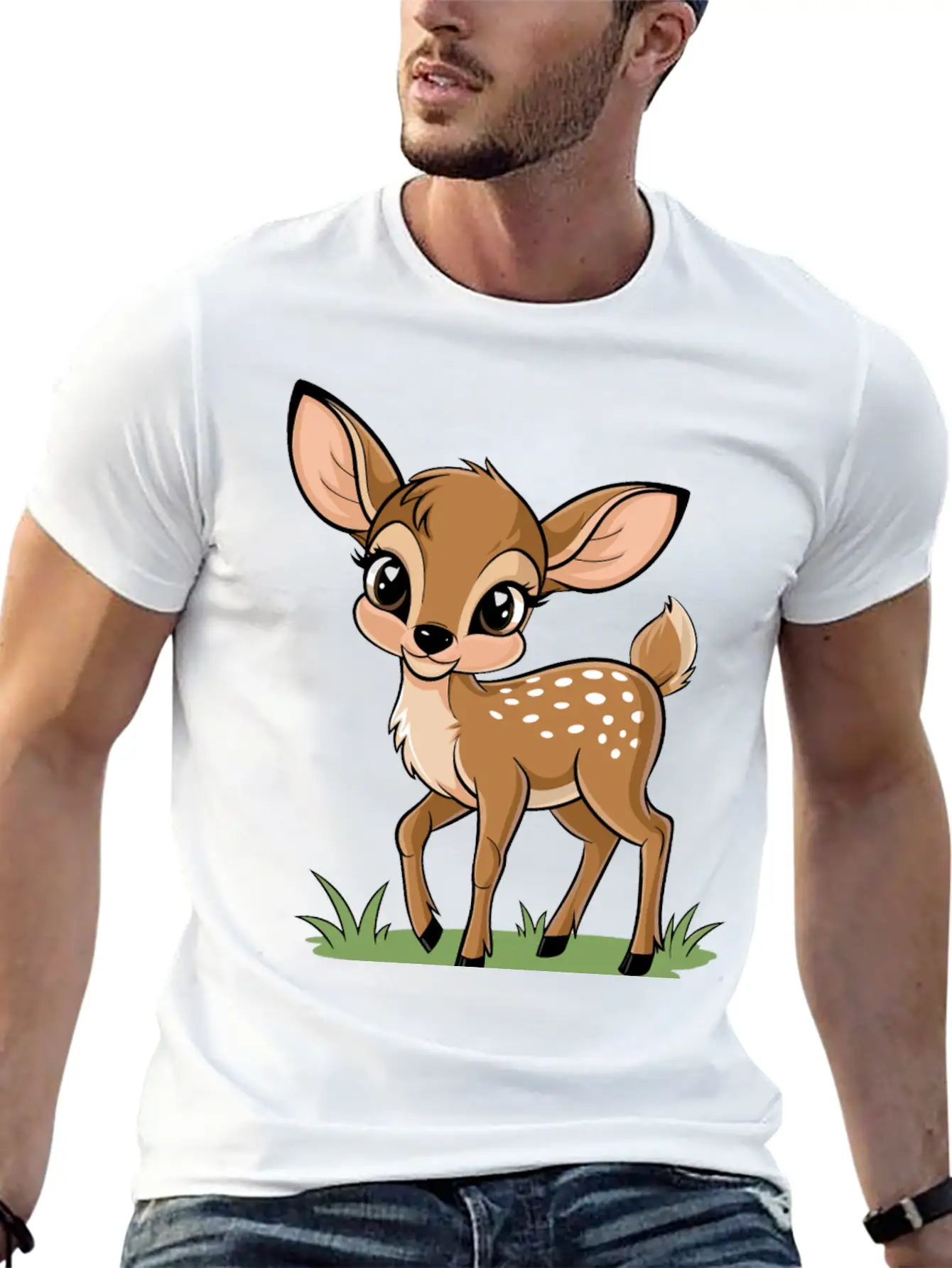 Cute Baby Deer Fawn Stylish Everyday T-Shirt – Unisex Basic Cotton Tee