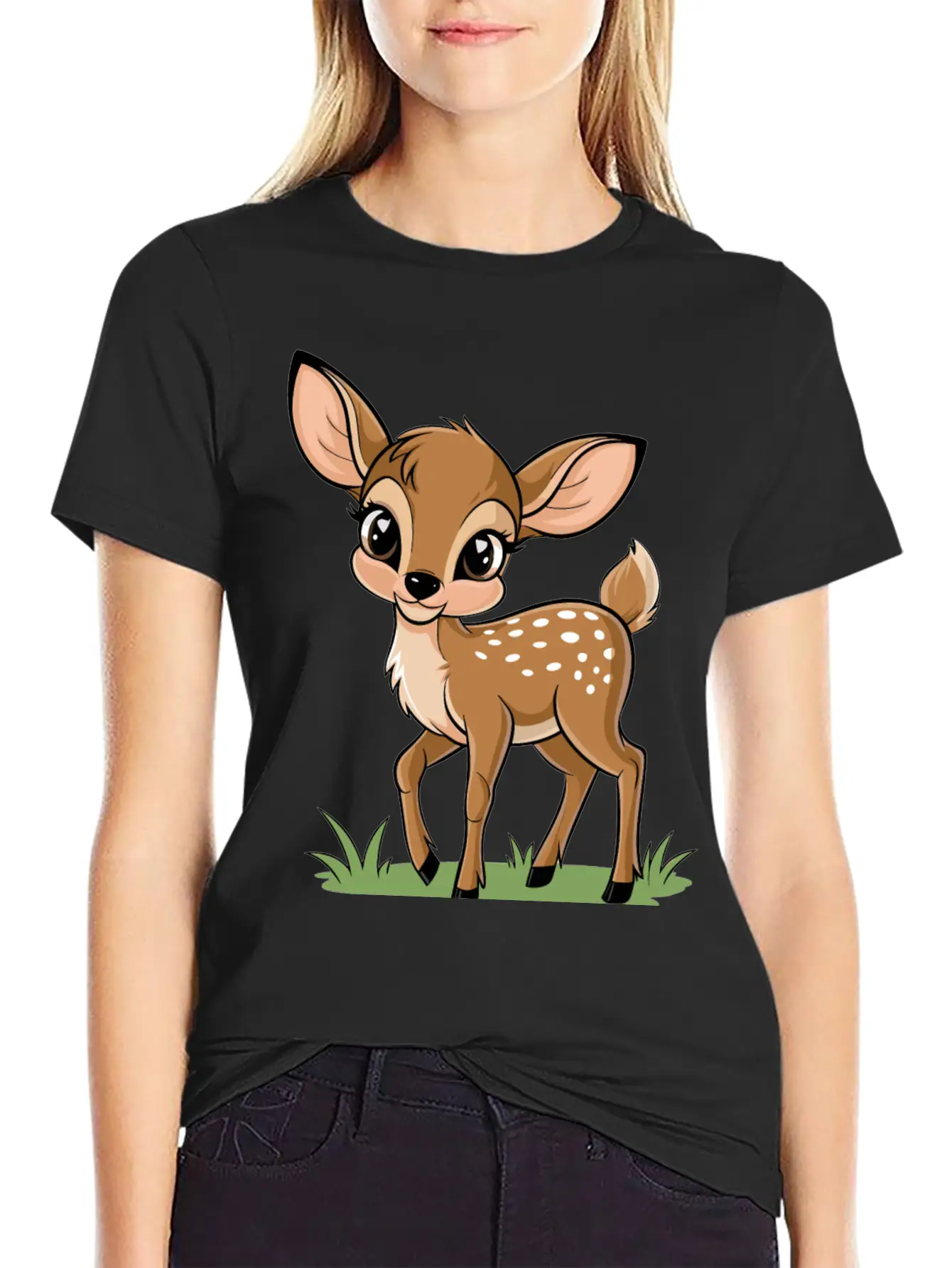 Cute Baby Deer Fawn Stylish Everyday T-Shirt – Unisex Basic Cotton Tee