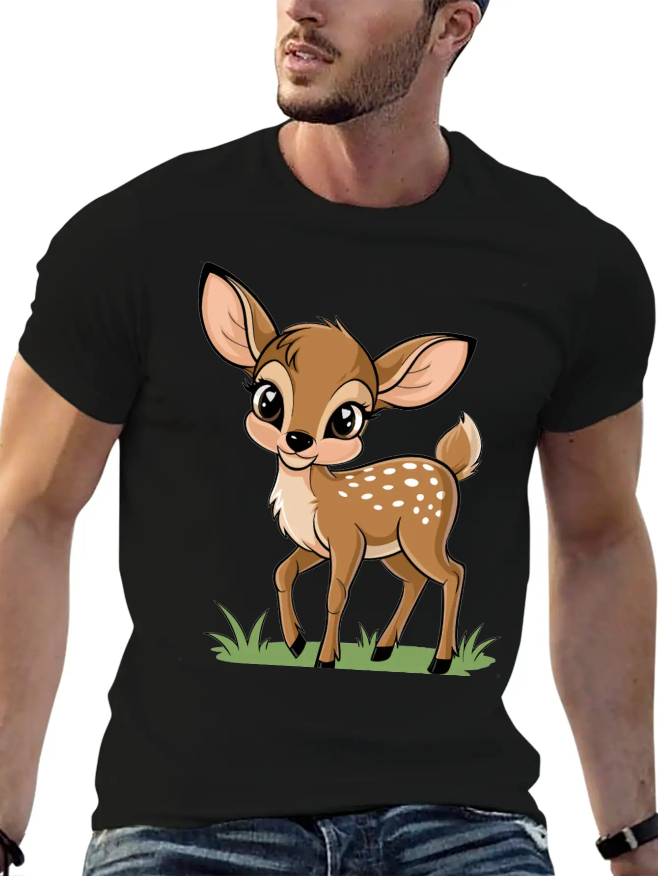 Cute Baby Deer Fawn Stylish Everyday T-Shirt – Unisex Basic Cotton Tee