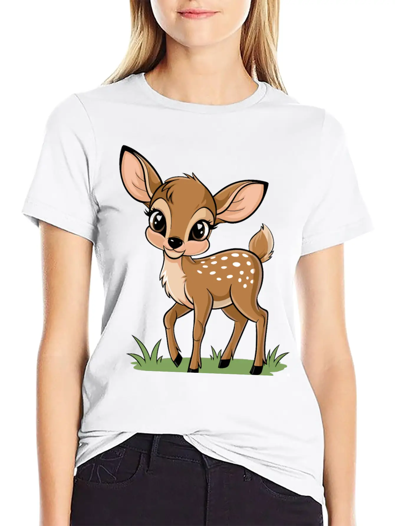 Cute Baby Deer Fawn Stylish Everyday T-Shirt – Unisex Basic Cotton Tee