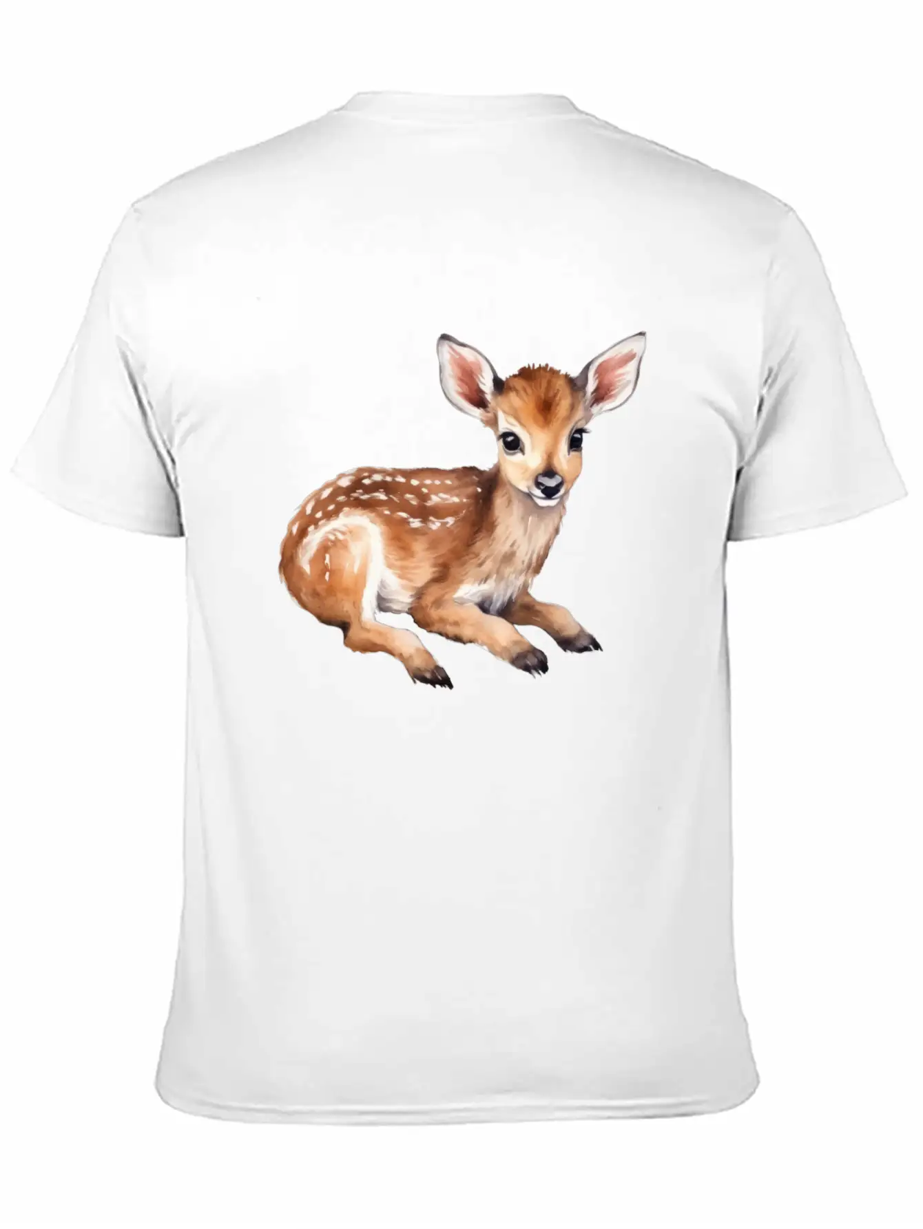 Cute Baby Deer Fawn Unisex Short Sleeve Soft Cotton T-Shirt – Casual Everyday Wear